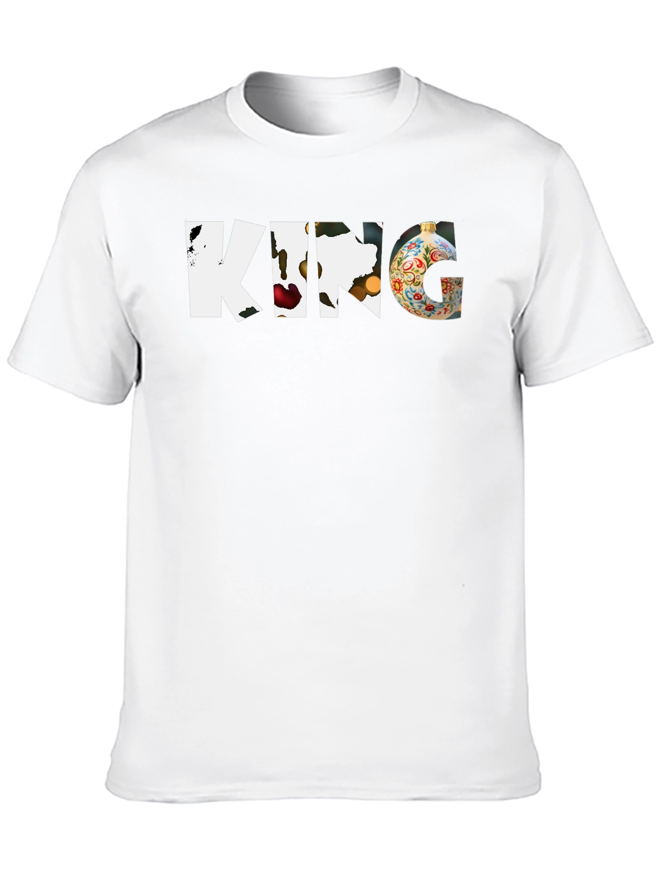 King Christmas Ornament Black T-Shirt