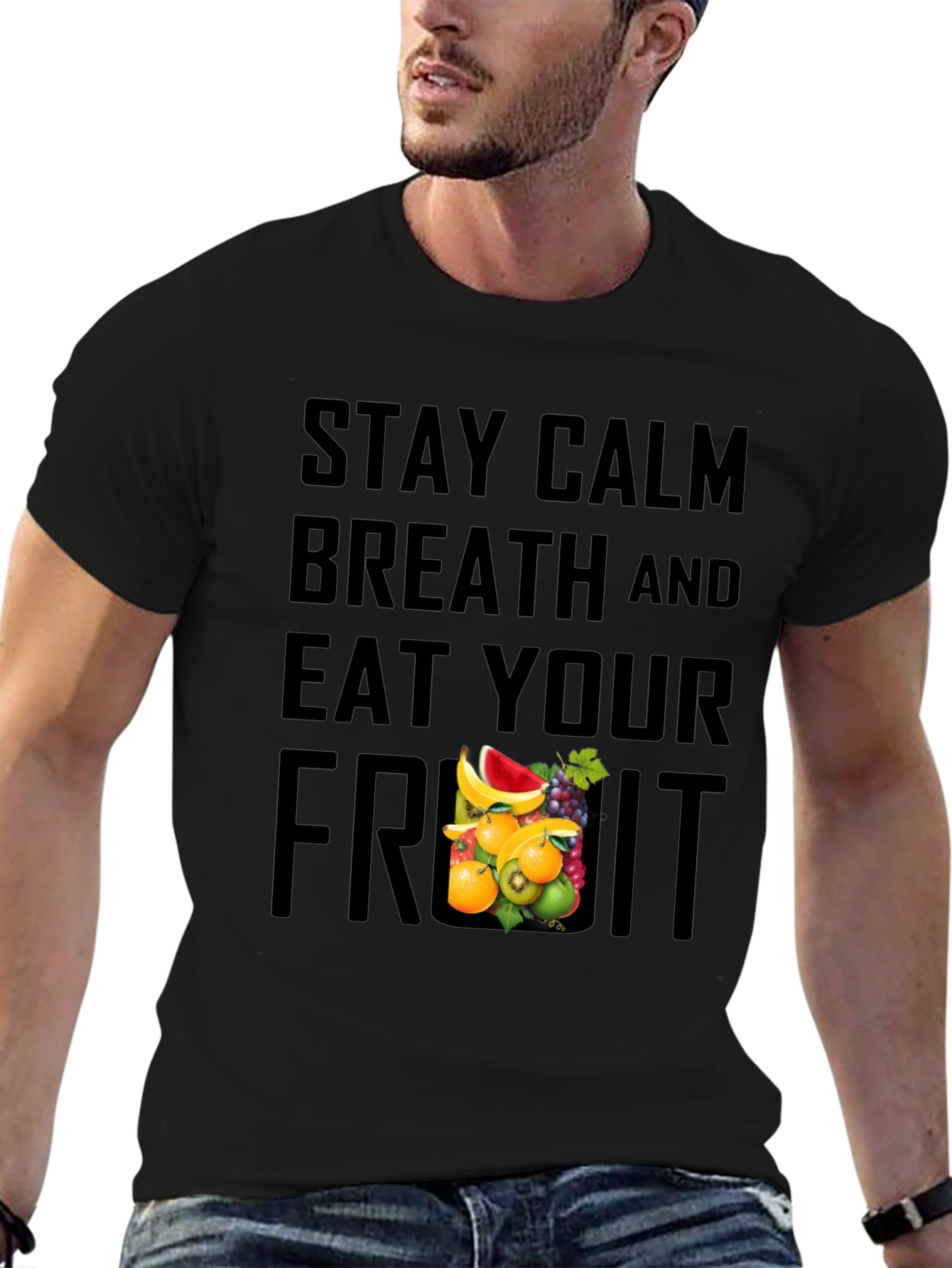 Stay Calm Eat Fruit Graphic Tee