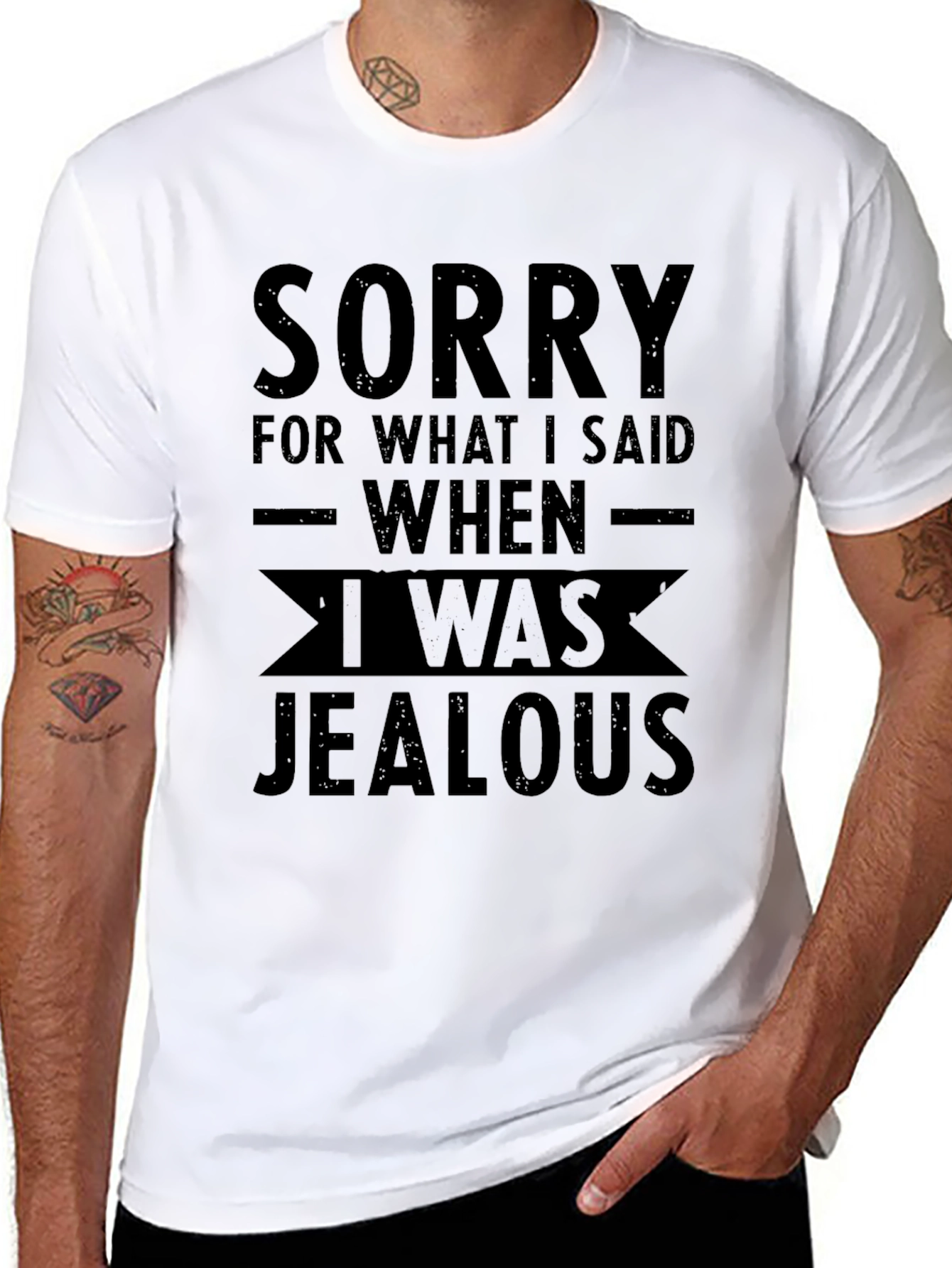 Sorry Jealousy Graphic Tee - Unisex Black T-Shirt