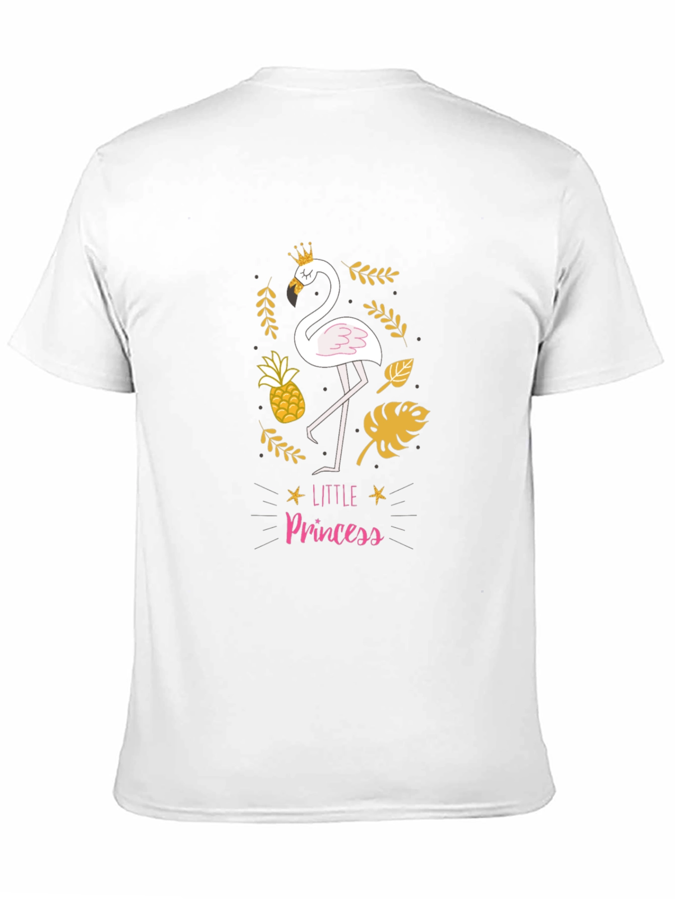 Little Princess Flamingo Black T-Shirt