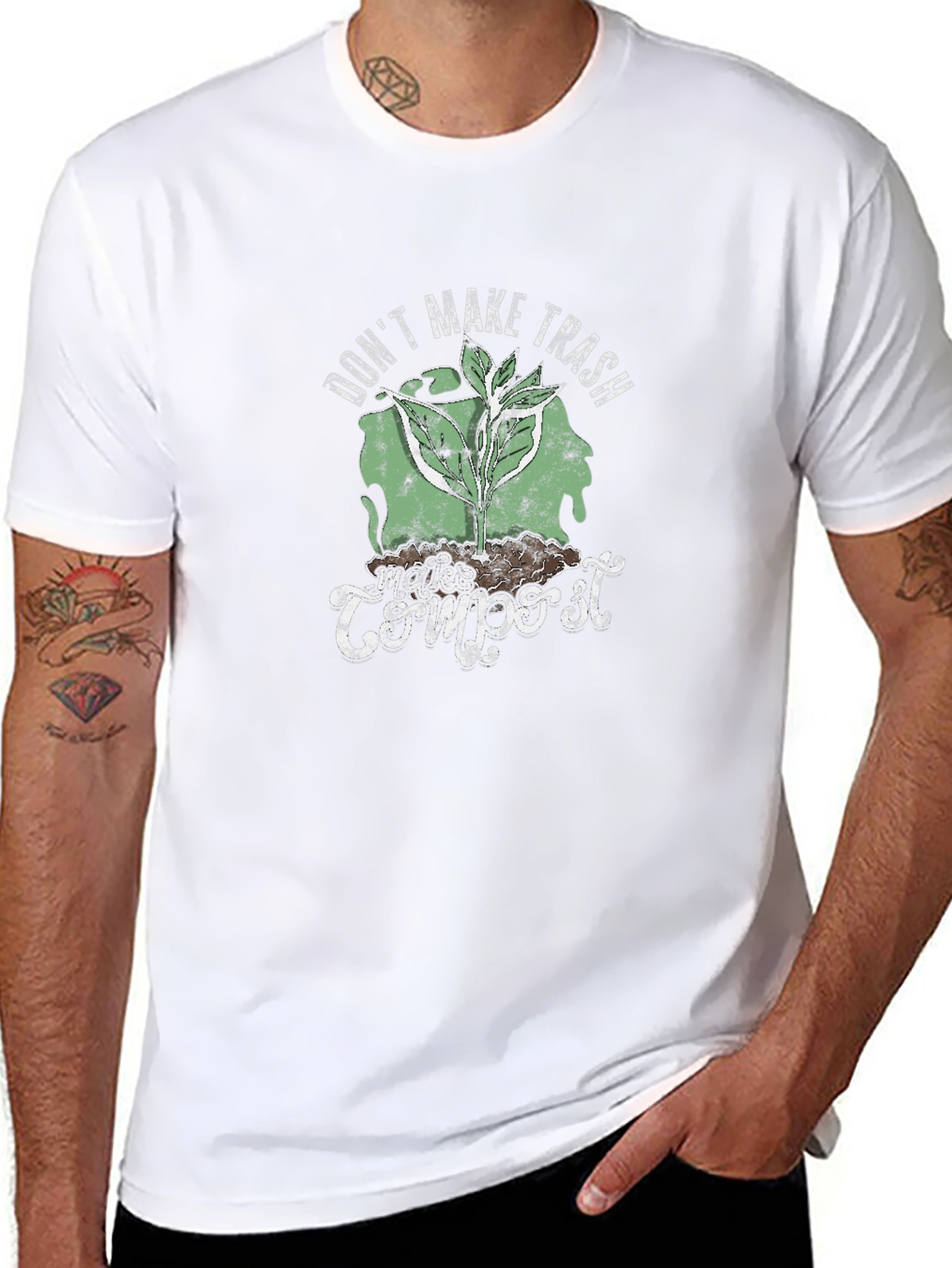 Eco-Friendly Dont Make Trash Make Compost Black T-Shirt