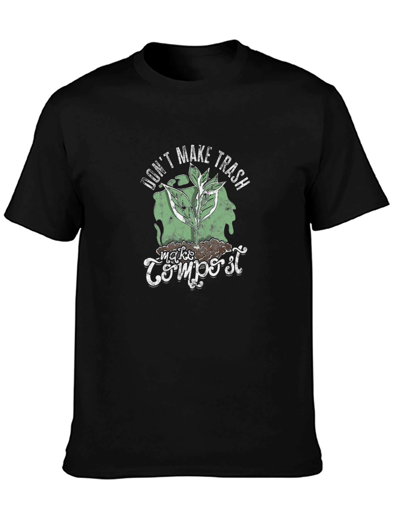 Eco-Friendly Dont Make Trash Make Compost Black T-Shirt