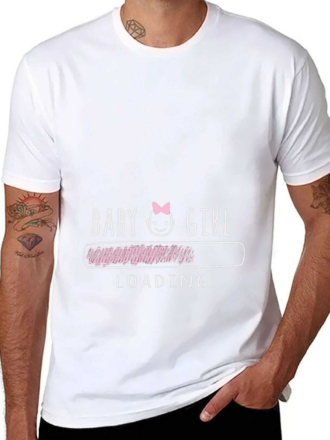 Baby Girl Loading T-Shirt - New Dad Gift