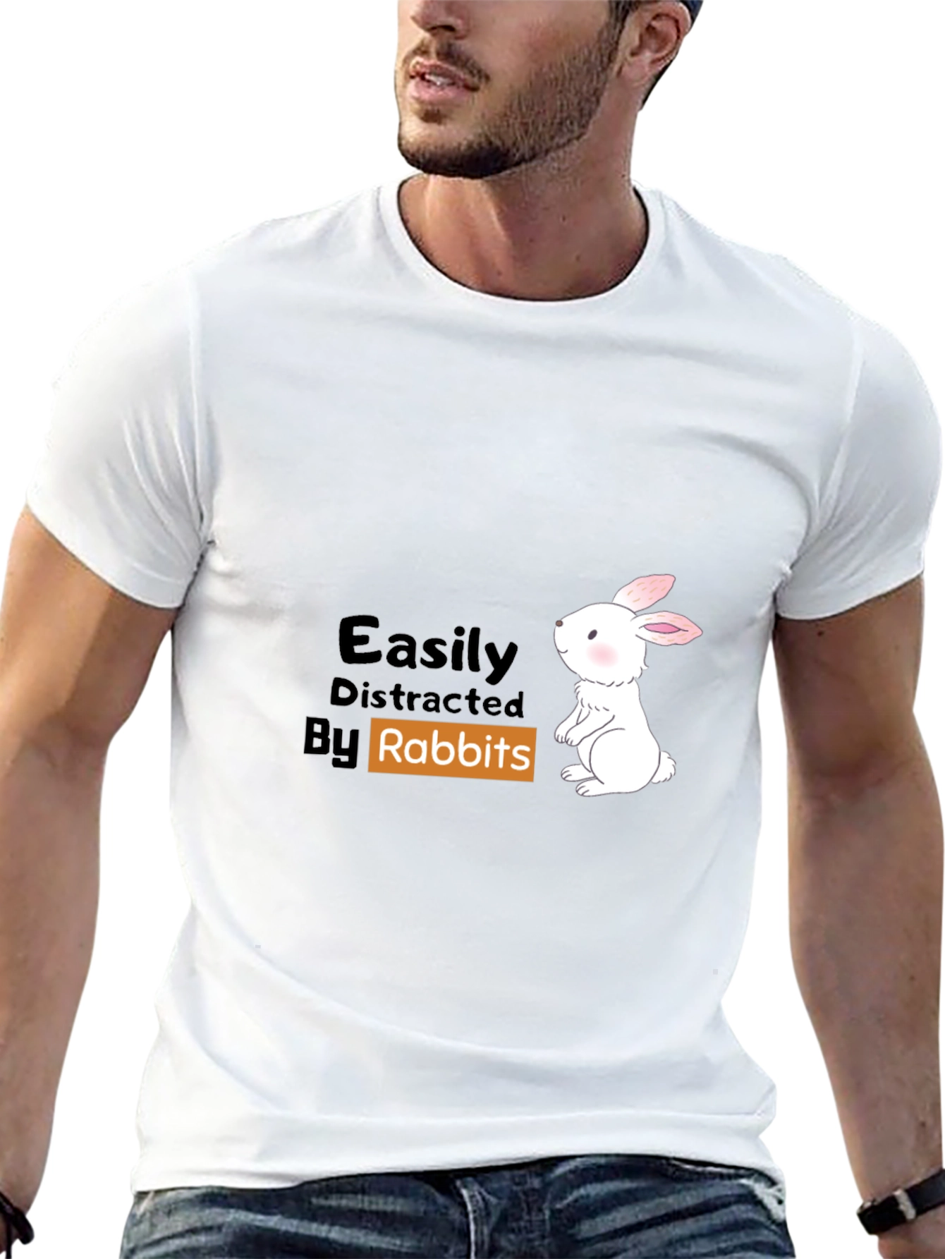 Easily Distracted By Rabbits Graphic Tee