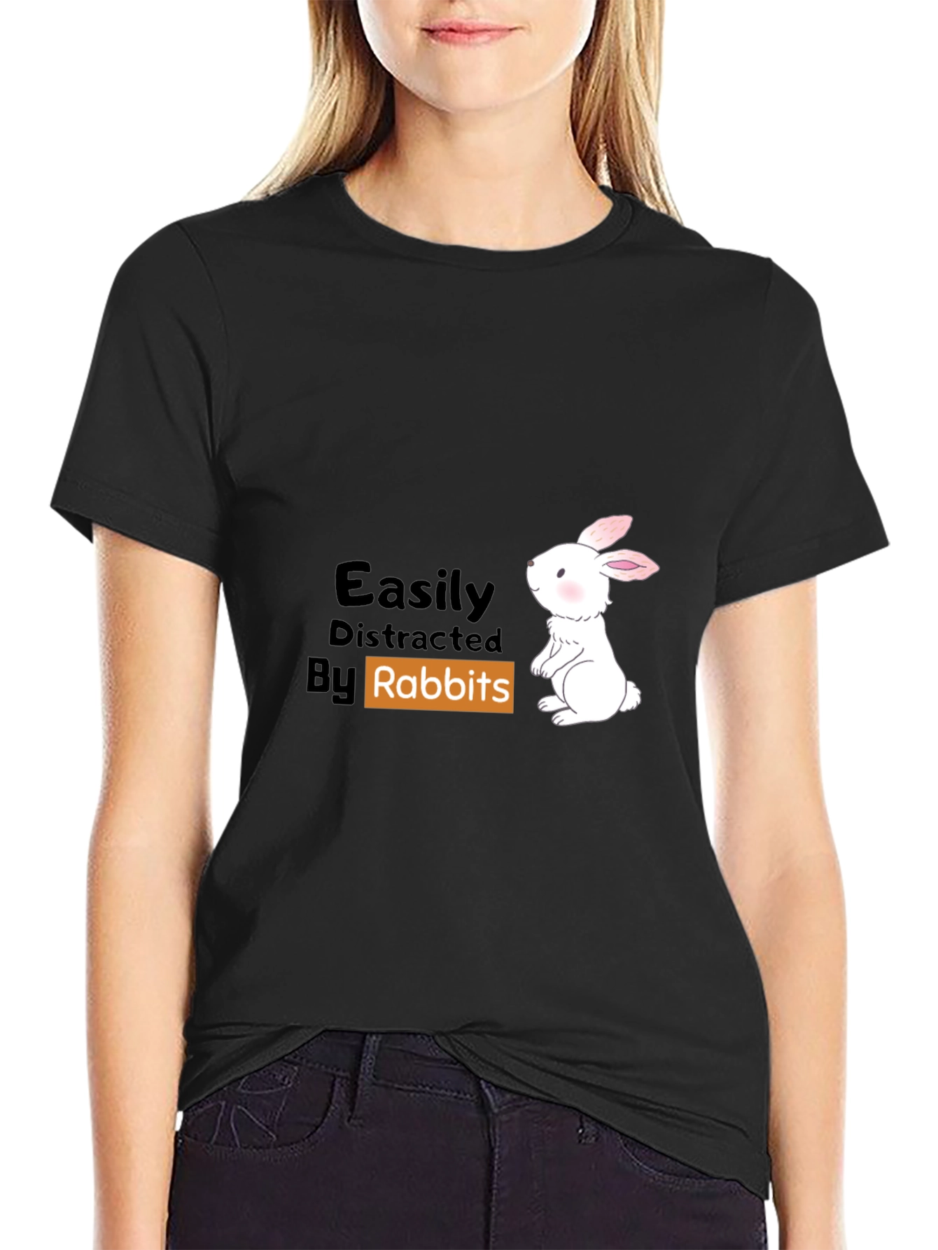 Easily Distracted By Rabbits Graphic Tee