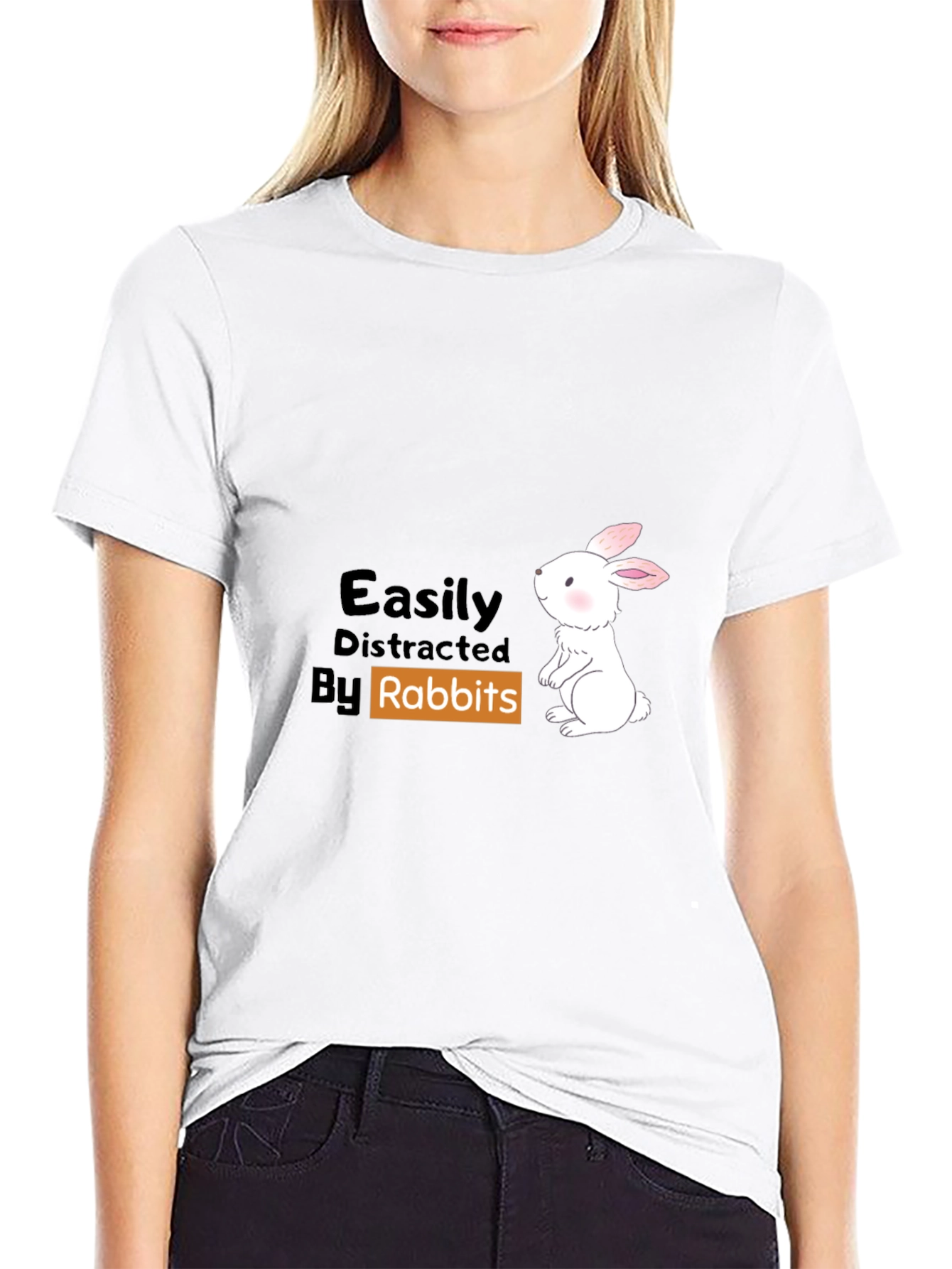 Easily Distracted By Rabbits Graphic Tee