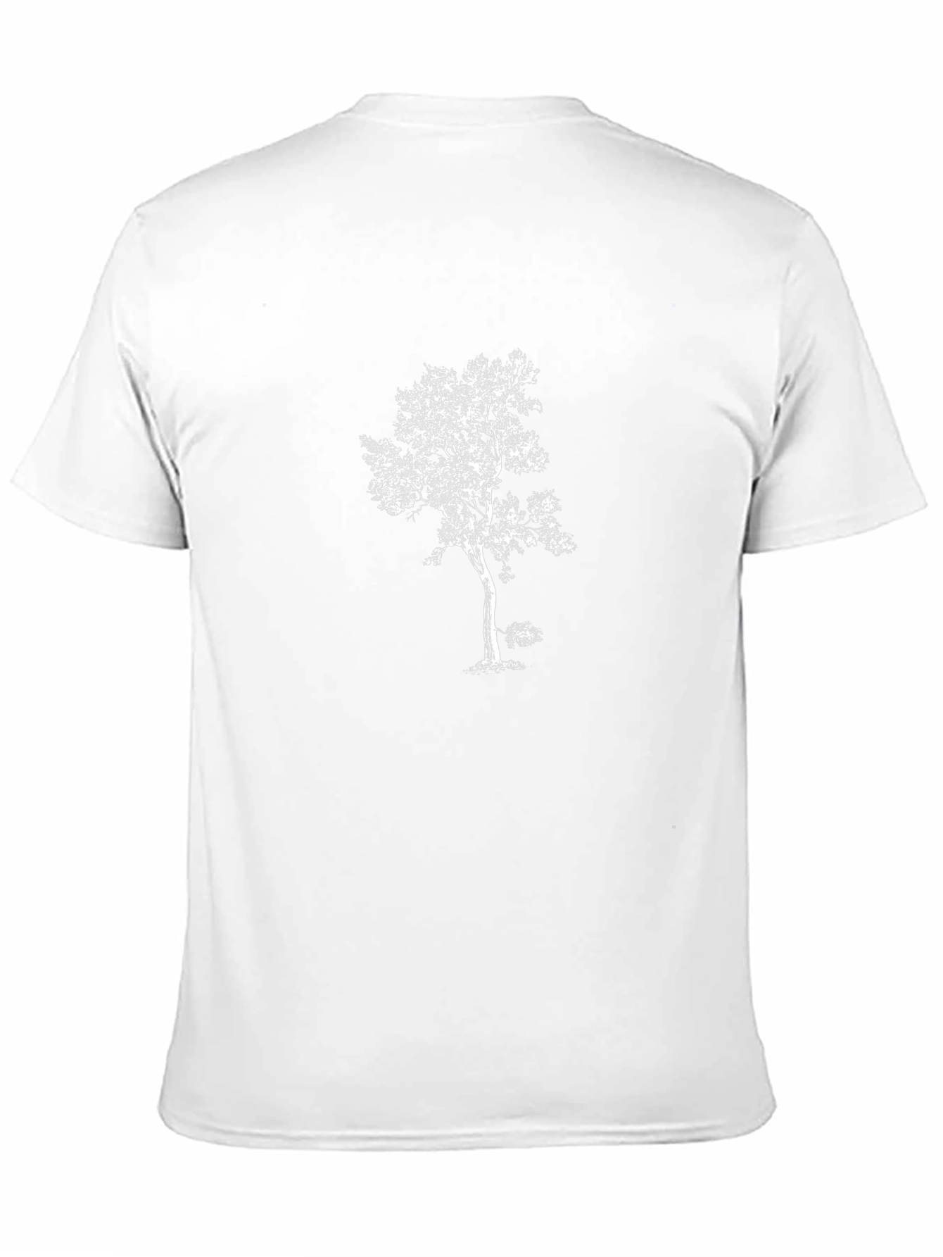 Nature Inspired Black T-Shirt with Tree Print