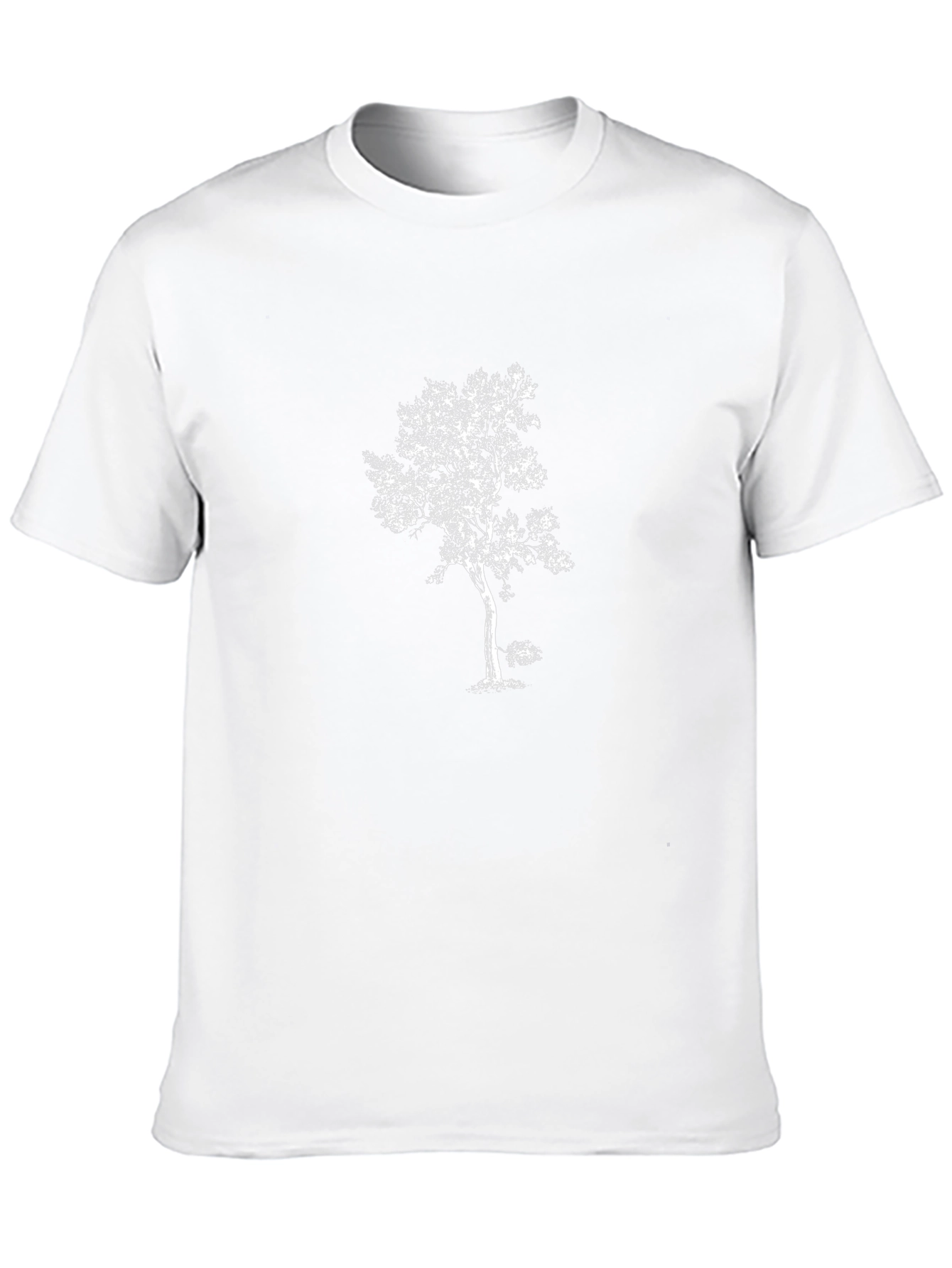 Nature Inspired Black T-Shirt with Tree Print