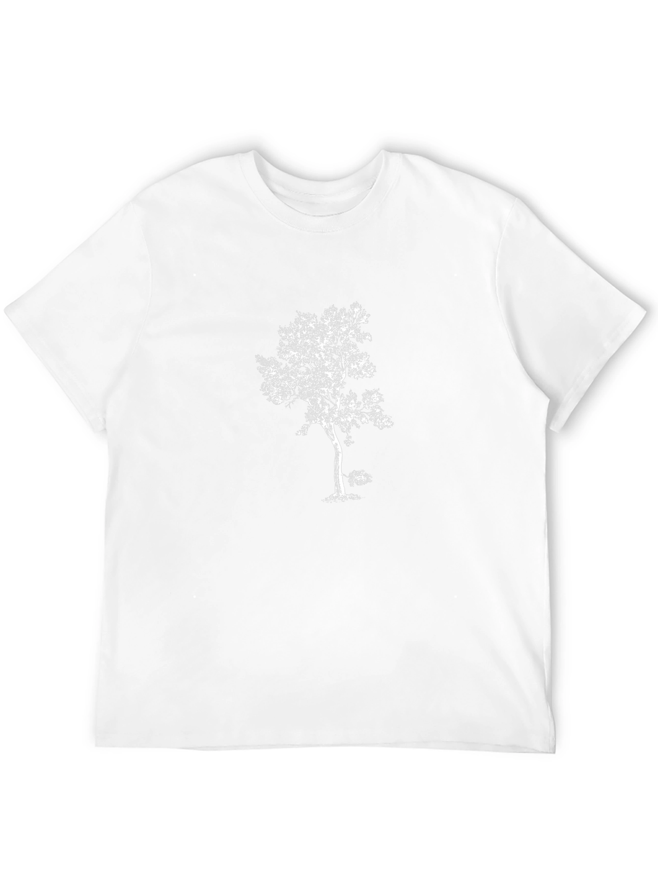 Nature Inspired Black T-Shirt with Tree Print