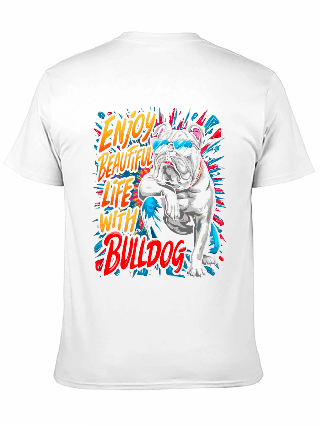 Cool Bulldog Graphic Tee - Enjoy Life!