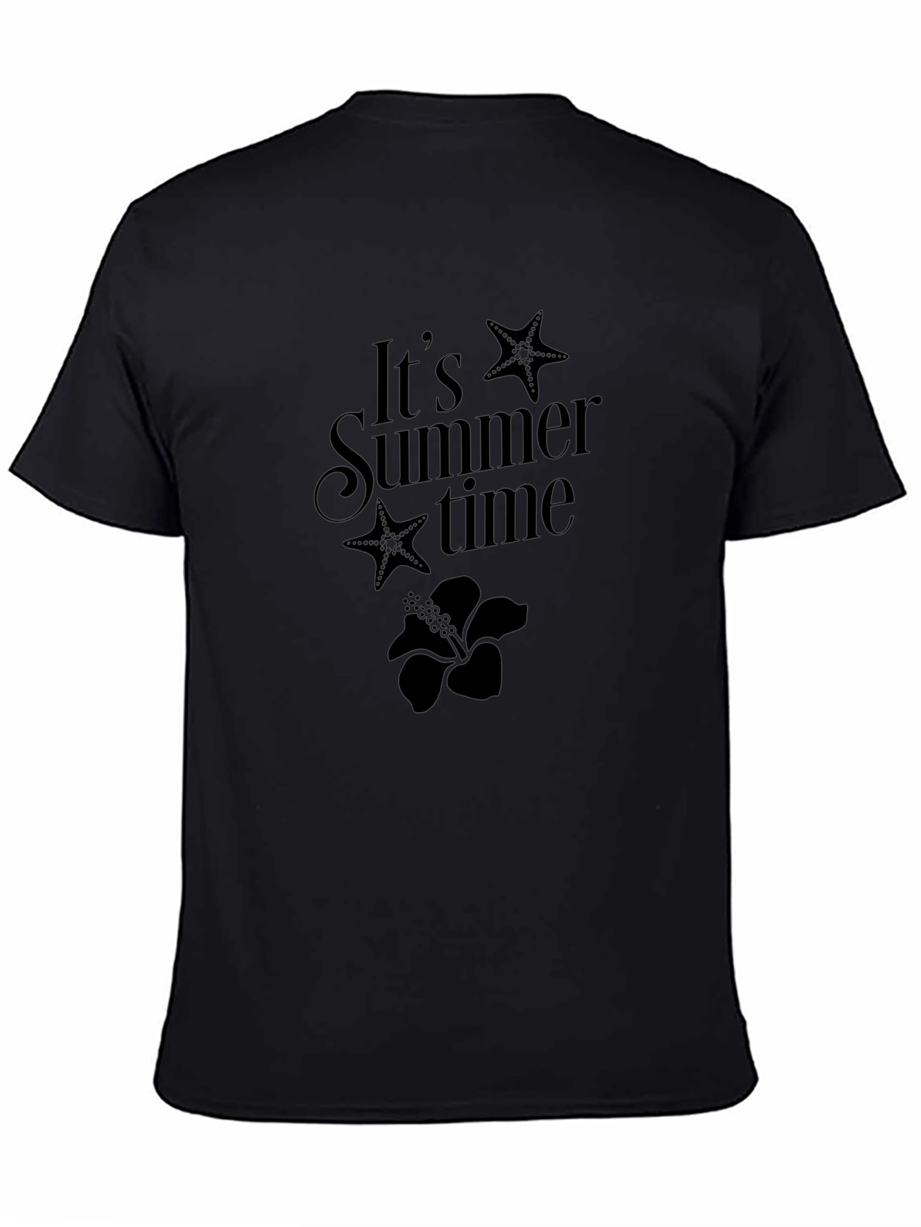 Its Summer Time T-Shirt - Black Graphic Tee