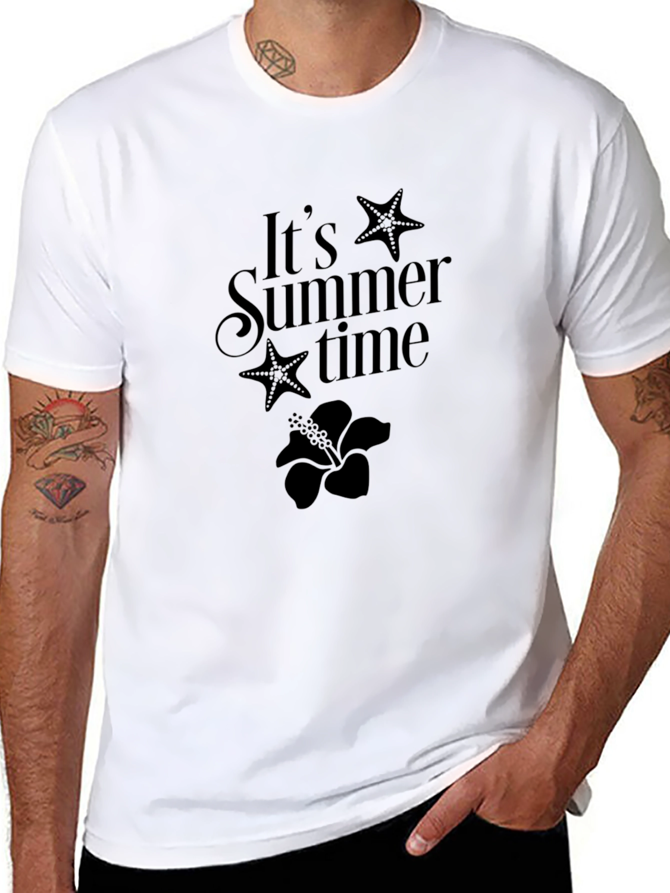 Its Summer Time T-Shirt - Black Graphic Tee