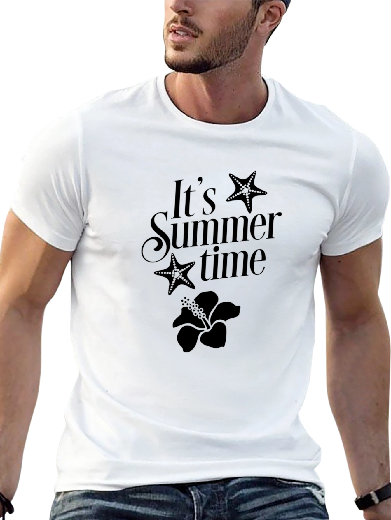 Its Summer Time T-Shirt - Black Graphic Tee