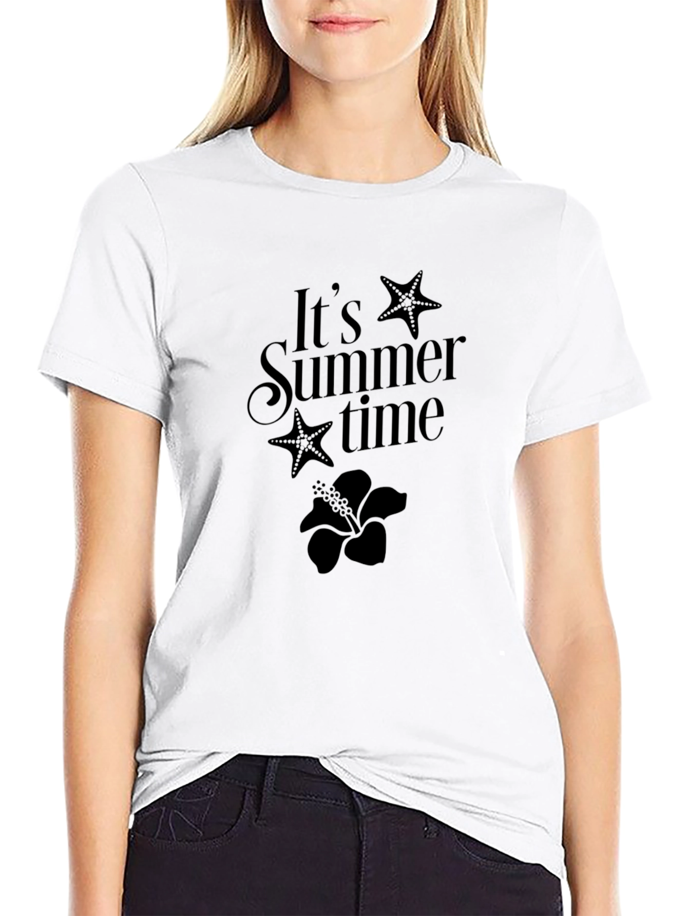 Its Summer Time T-Shirt - Black Graphic Tee