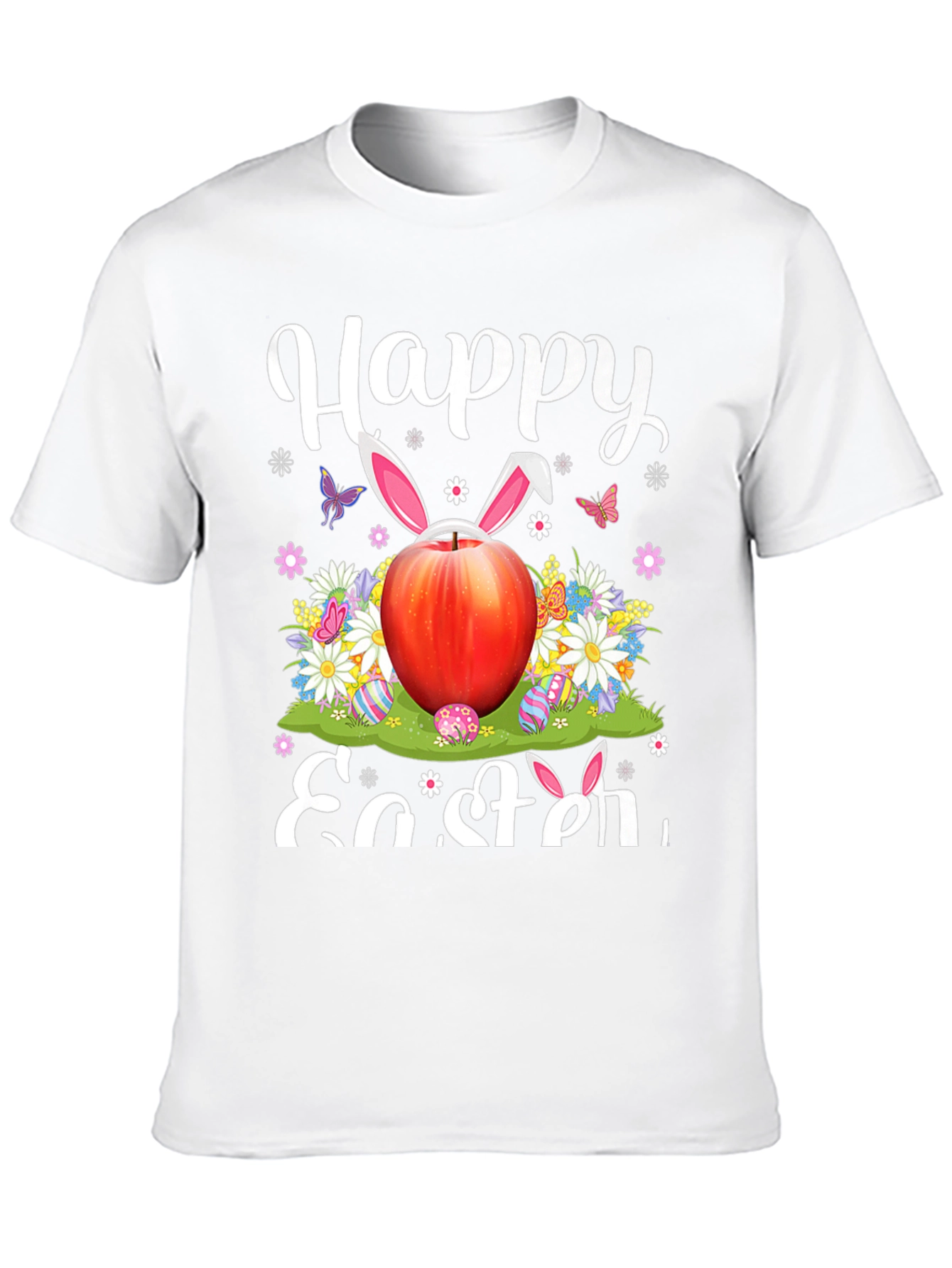 Happy Easter T-Shirt with Apple Bunny