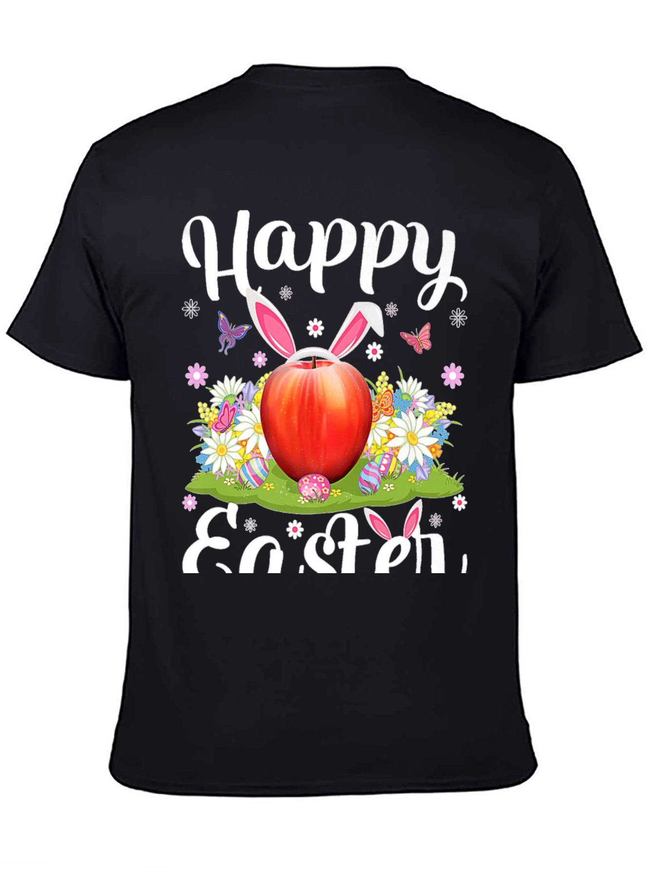 Happy Easter T-Shirt with Apple Bunny