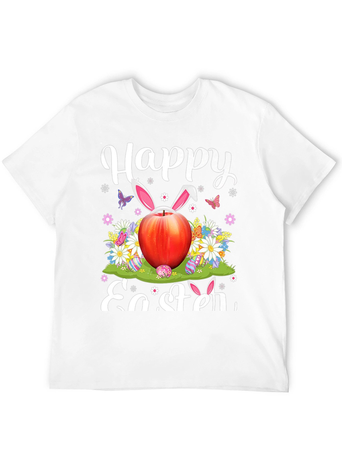 Happy Easter T-Shirt with Apple Bunny