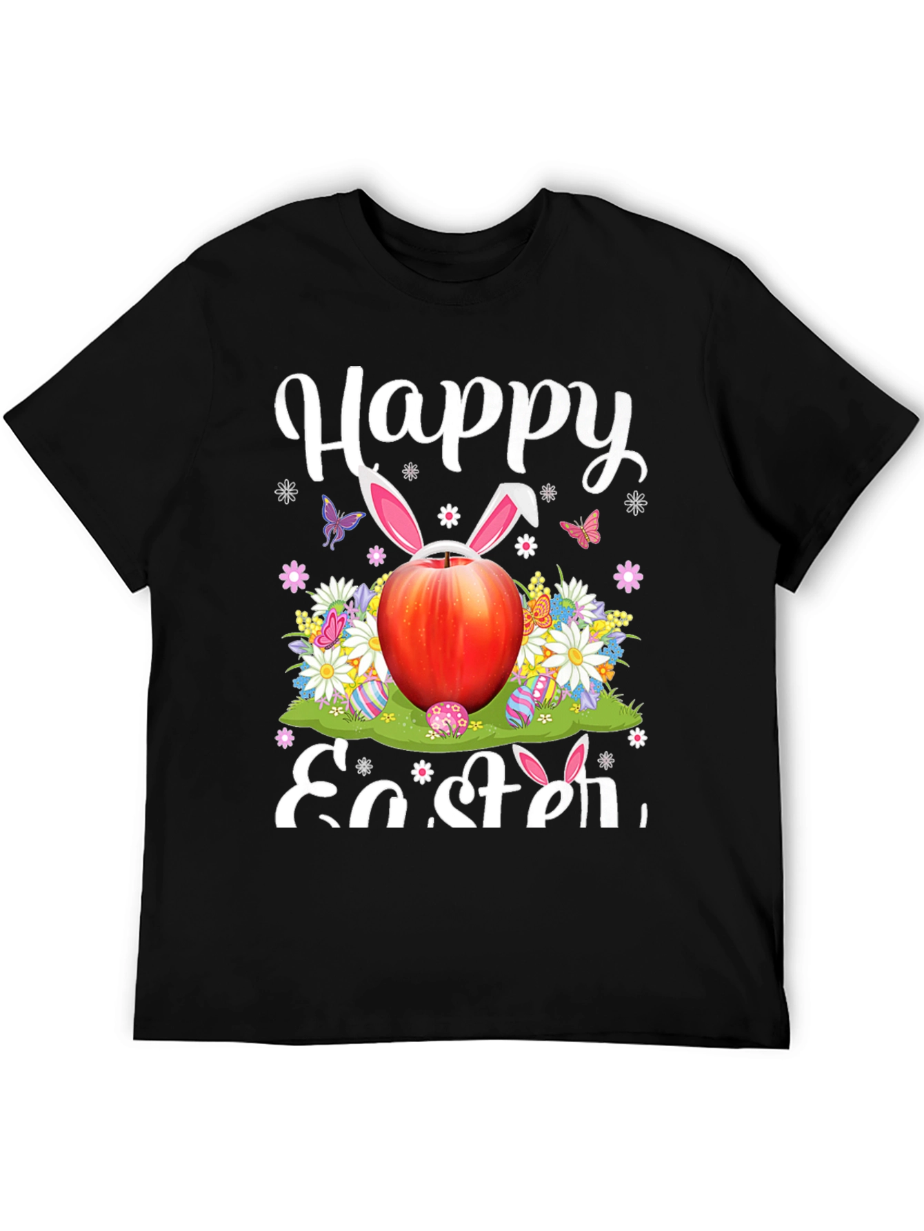 Happy Easter T-Shirt with Apple Bunny