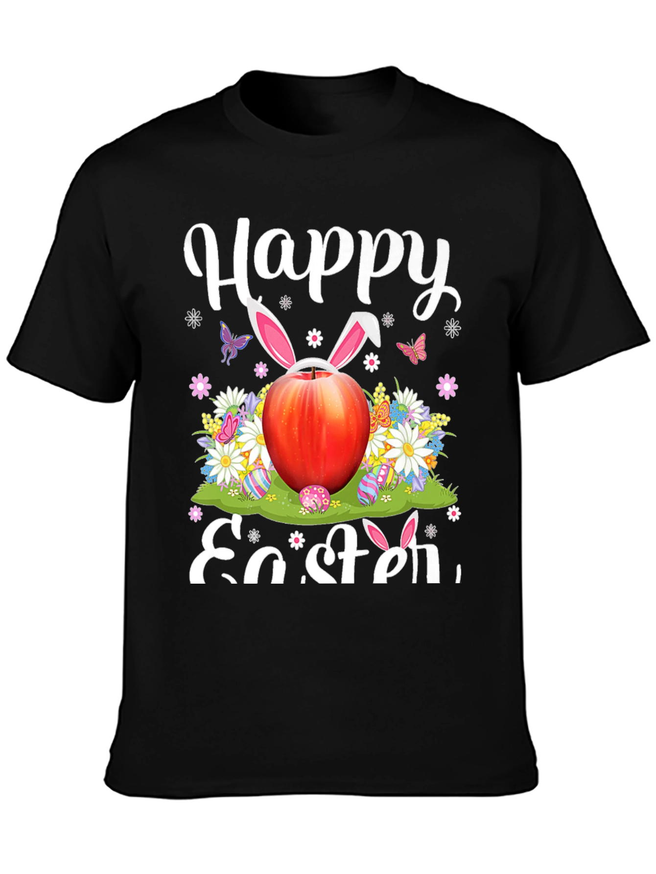 Happy Easter T-Shirt with Apple Bunny