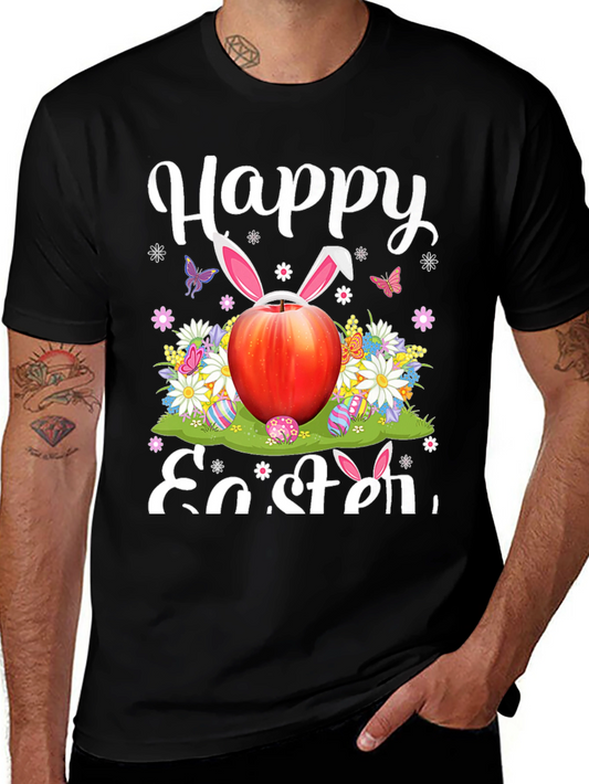 Happy Easter T-Shirt with Apple Bunny