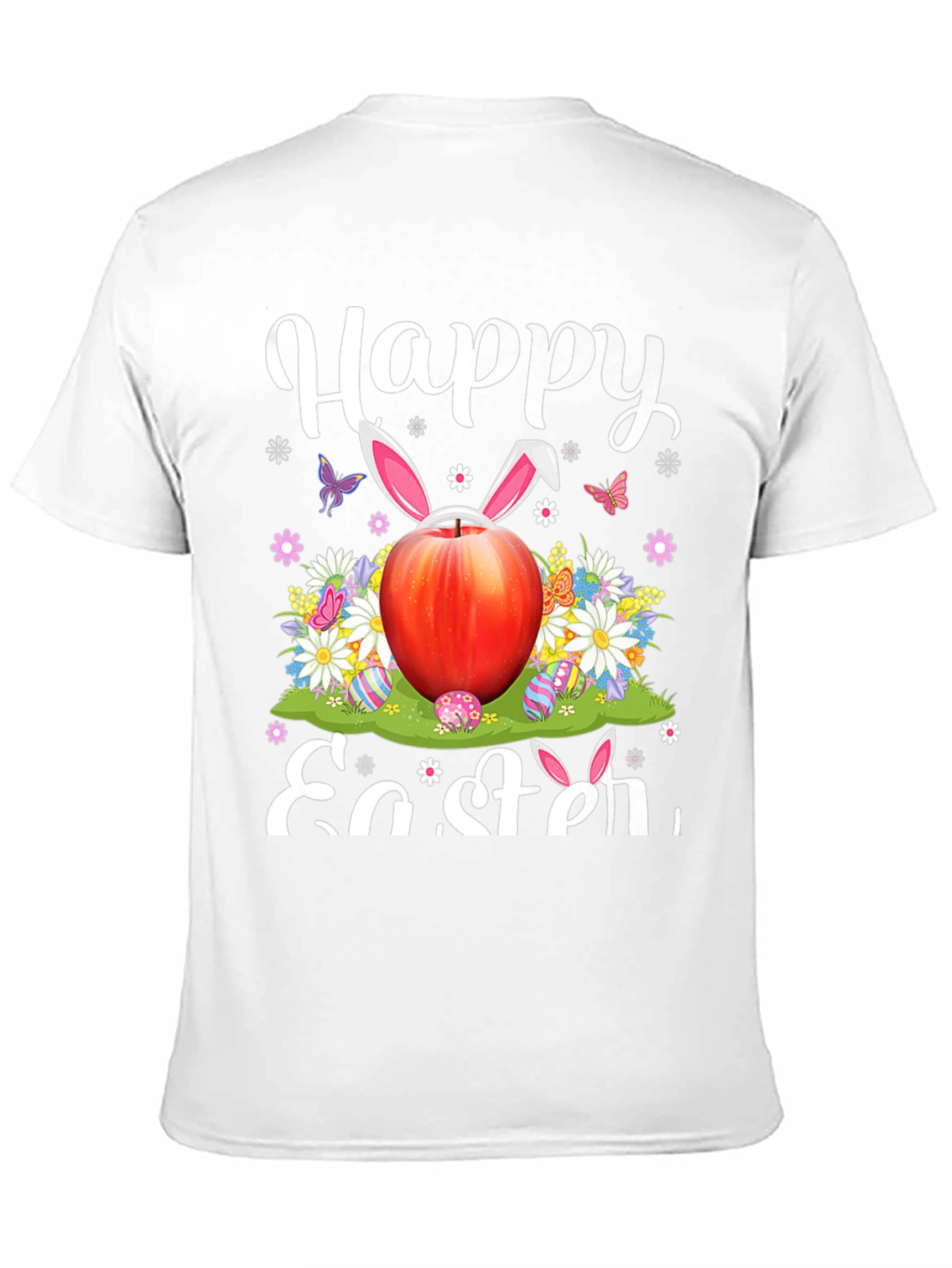 Happy Easter T-Shirt with Apple Bunny