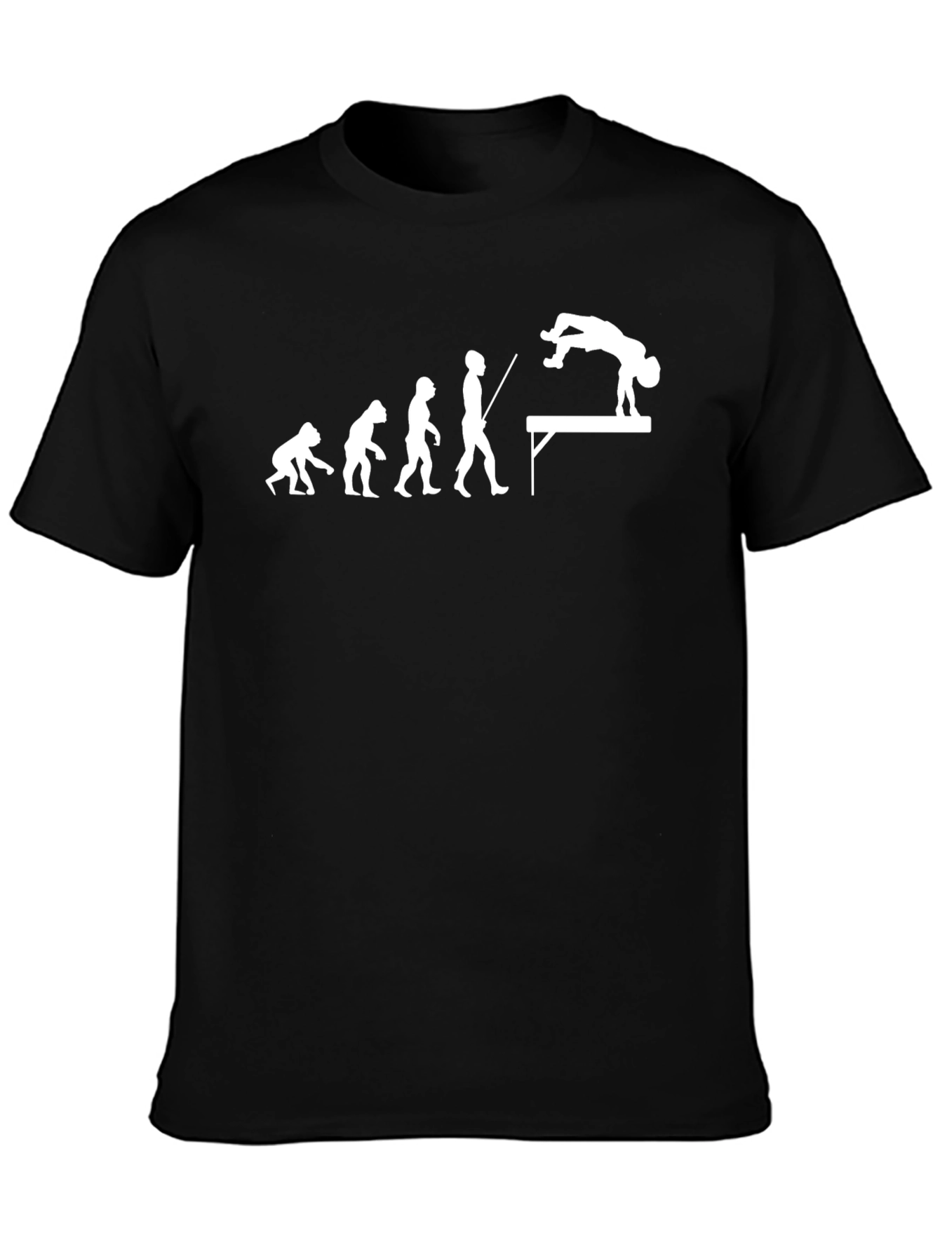 Evolution of Vaulting Black T-Shirt