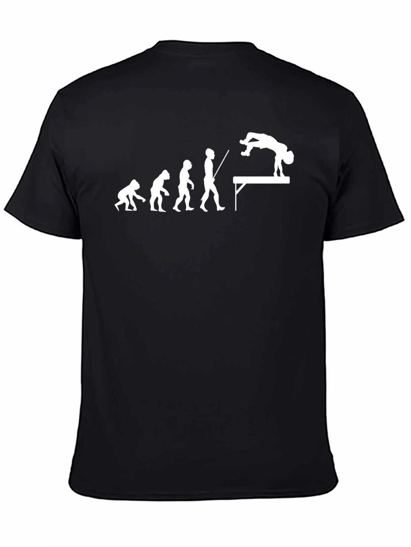 Evolution of Vaulting Black T-Shirt