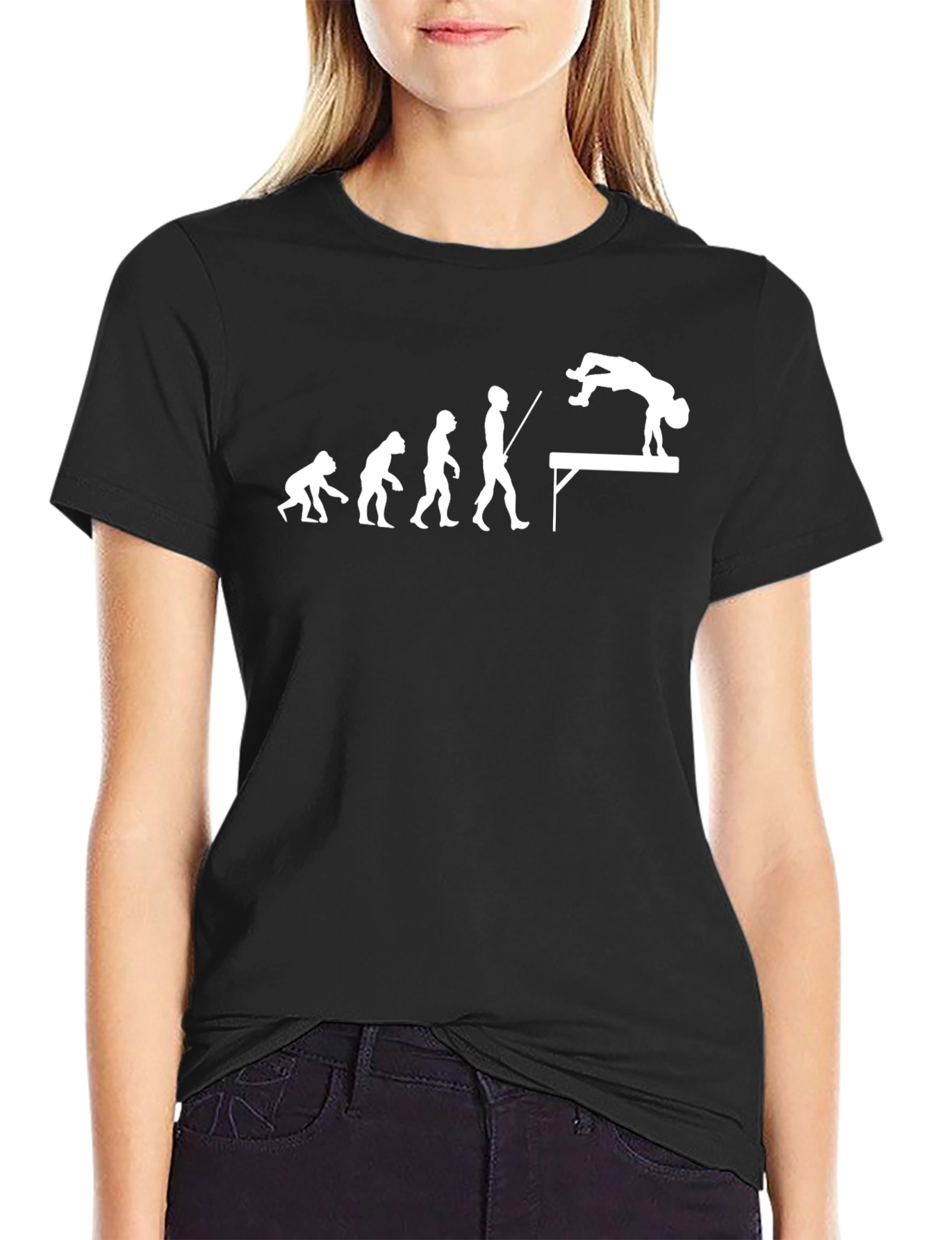 Evolution of Vaulting Black T-Shirt