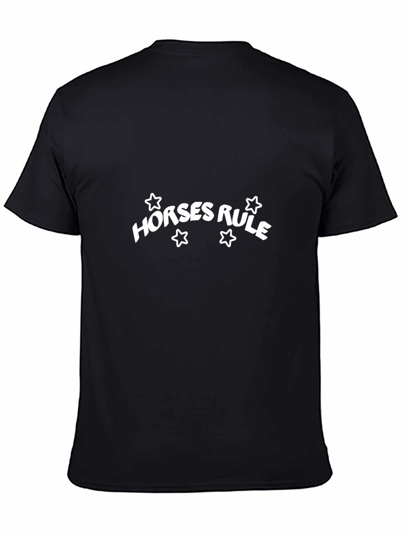 Horses Rule Graphic T-Shirt - Black