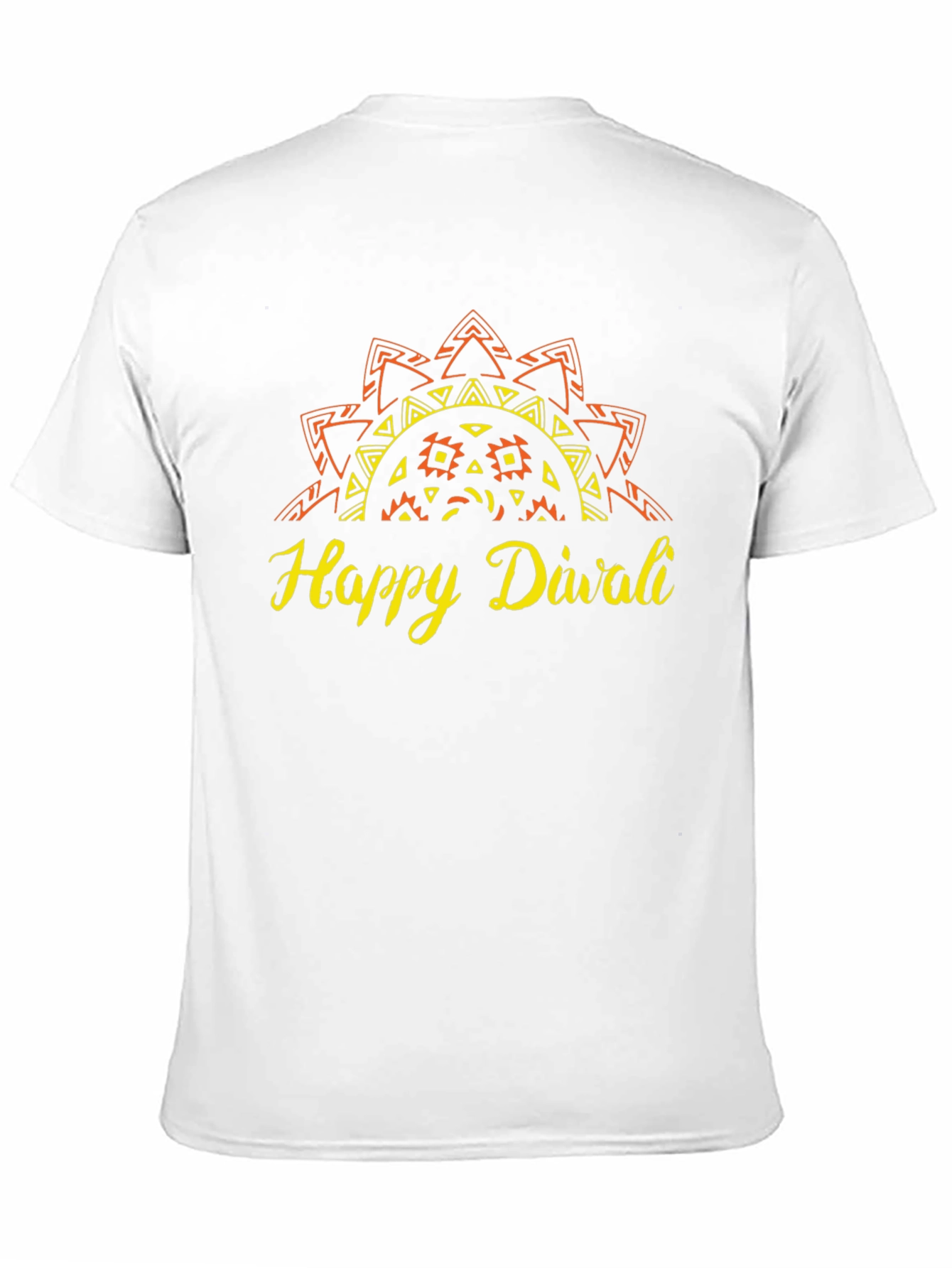 Happy Diwali Black T-Shirt with Graphic Design