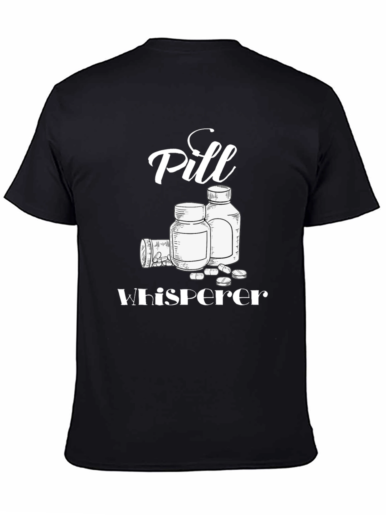 Pill Whisperer Graphic T-Shirt - Black Cotton Tee