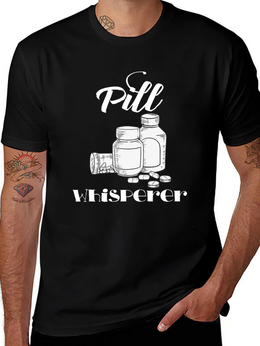 Pill Whisperer Graphic T-Shirt - Black Cotton Tee