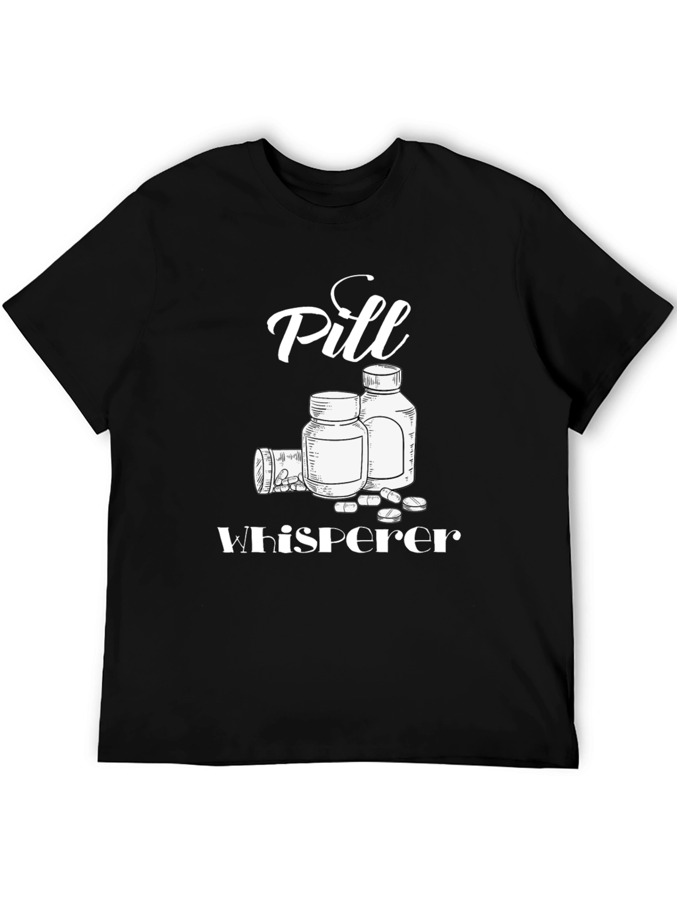 Pill Whisperer Graphic T-Shirt - Black Cotton Tee