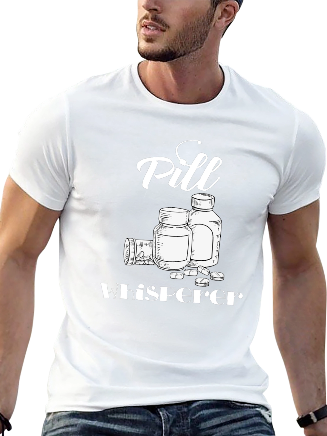 Pill Whisperer Graphic T-Shirt - Black Cotton Tee