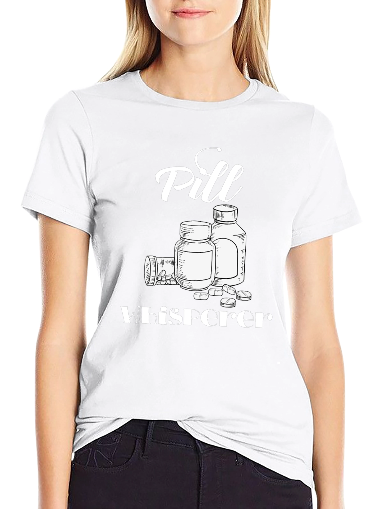 Pill Whisperer Graphic T-Shirt - Black Cotton Tee
