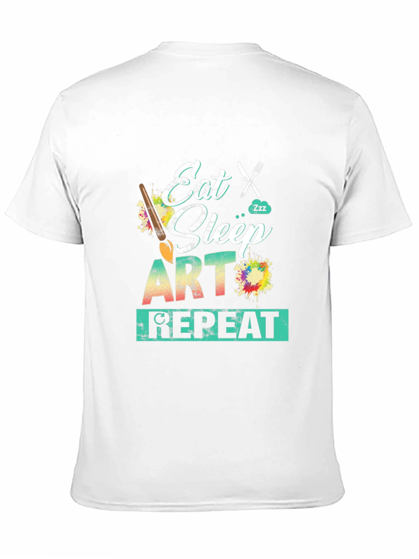 Eat Sleep Art Repeat Graphic Tee