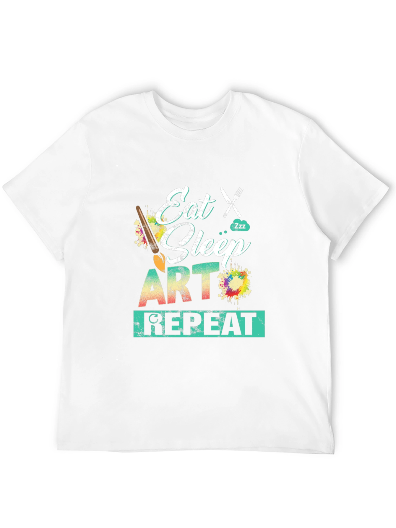Eat Sleep Art Repeat Graphic Tee