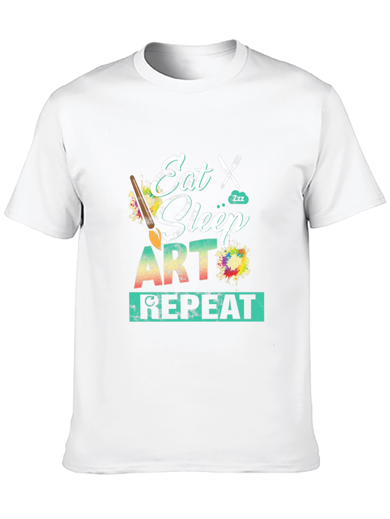 Eat Sleep Art Repeat Graphic Tee