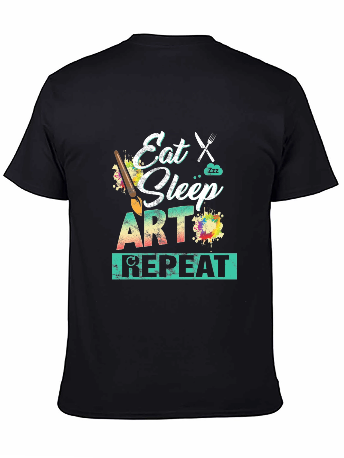 Eat Sleep Art Repeat Graphic Tee