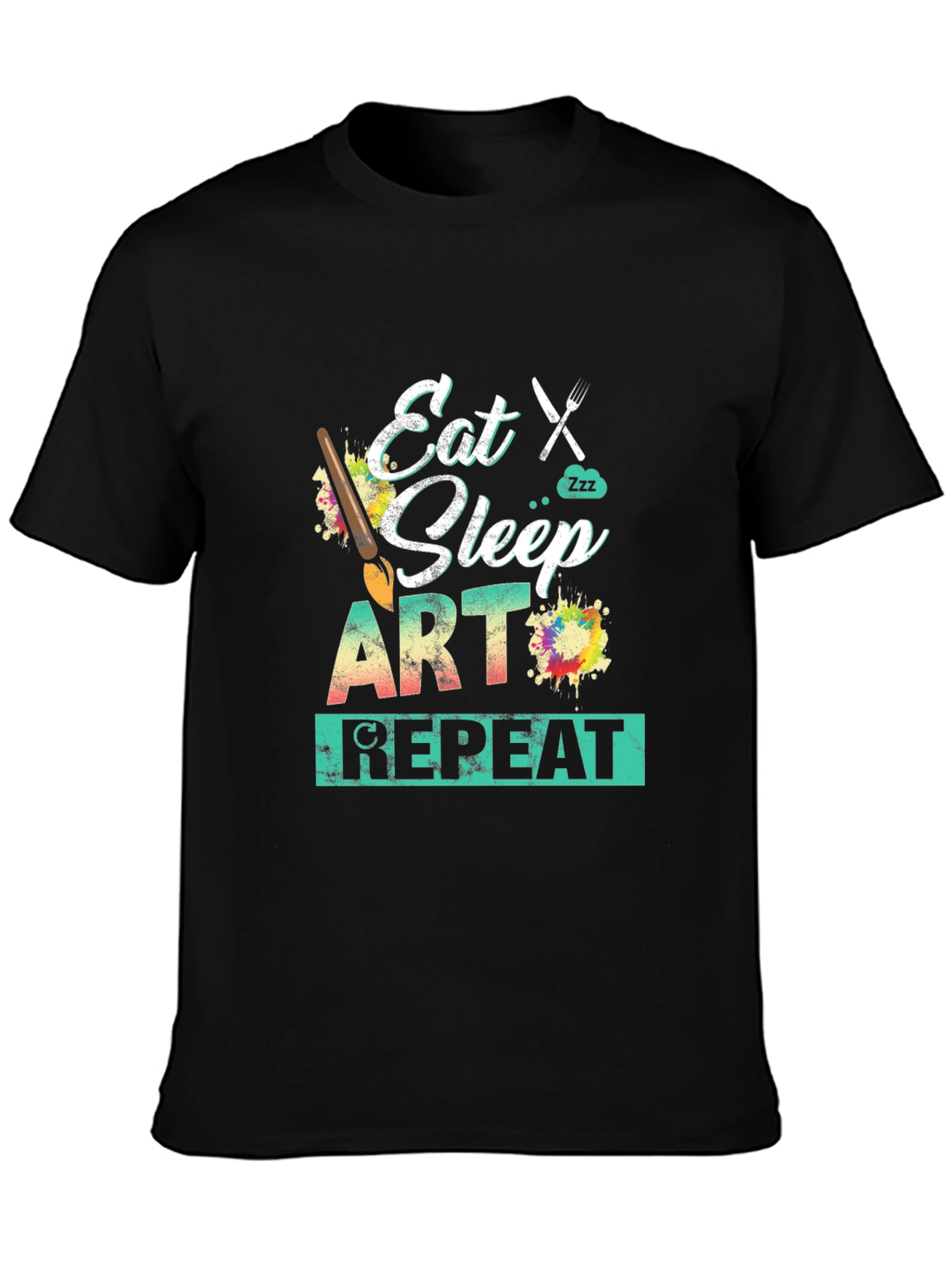 Eat Sleep Art Repeat Graphic Tee
