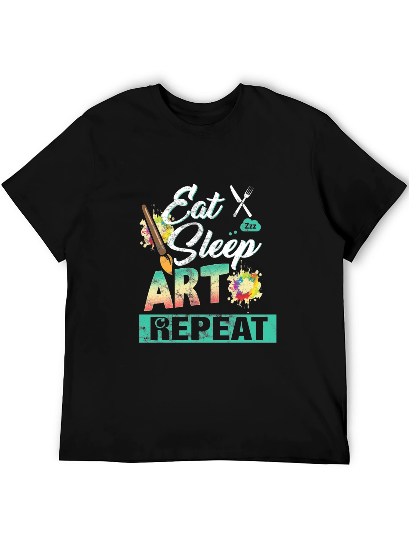 Eat Sleep Art Repeat Graphic Tee