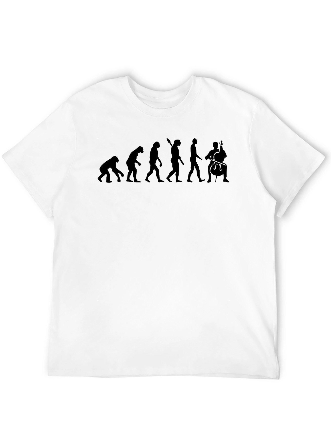 Evolution of Cello Player T-Shirt - Black