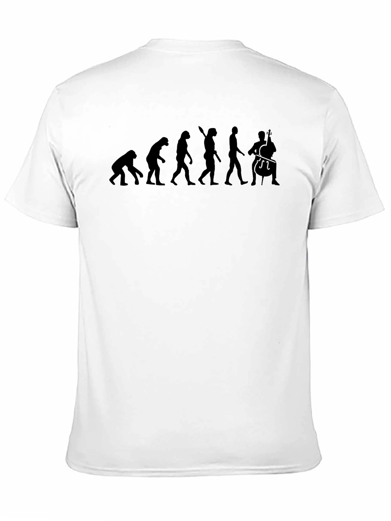 Evolution of Cello Player T-Shirt - Black