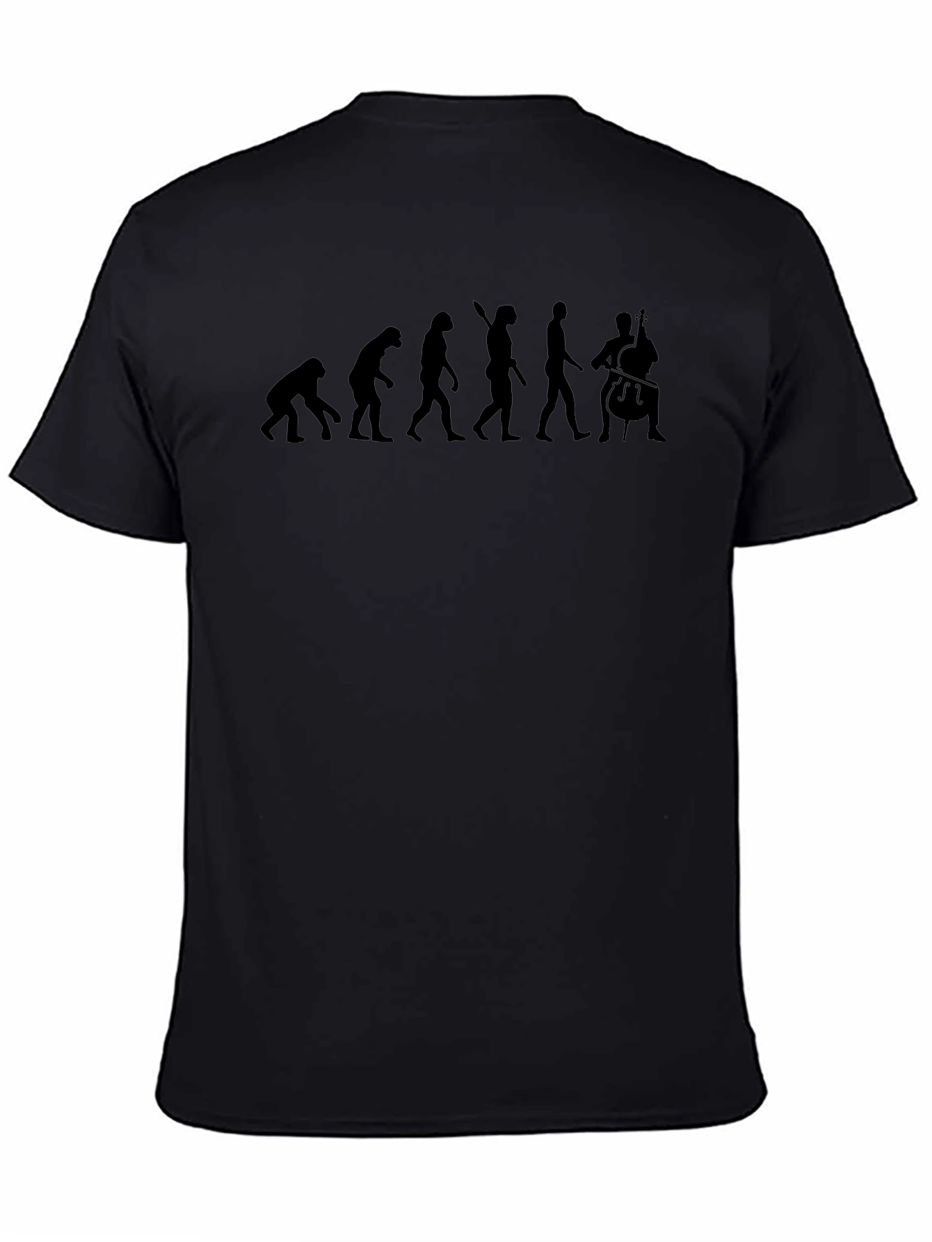 Evolution of Cello Player T-Shirt - Black