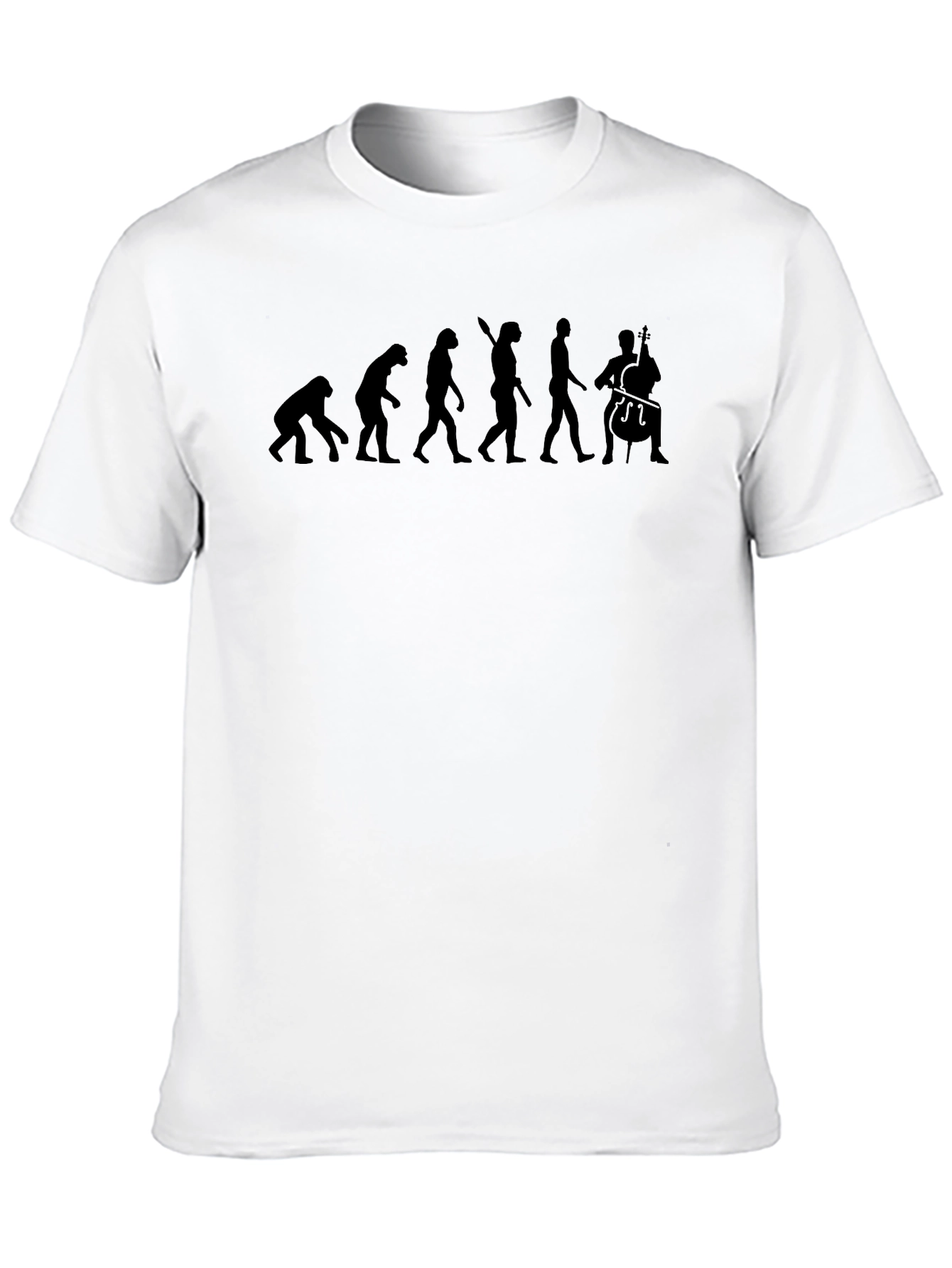 Evolution of Cello Player T-Shirt - Black