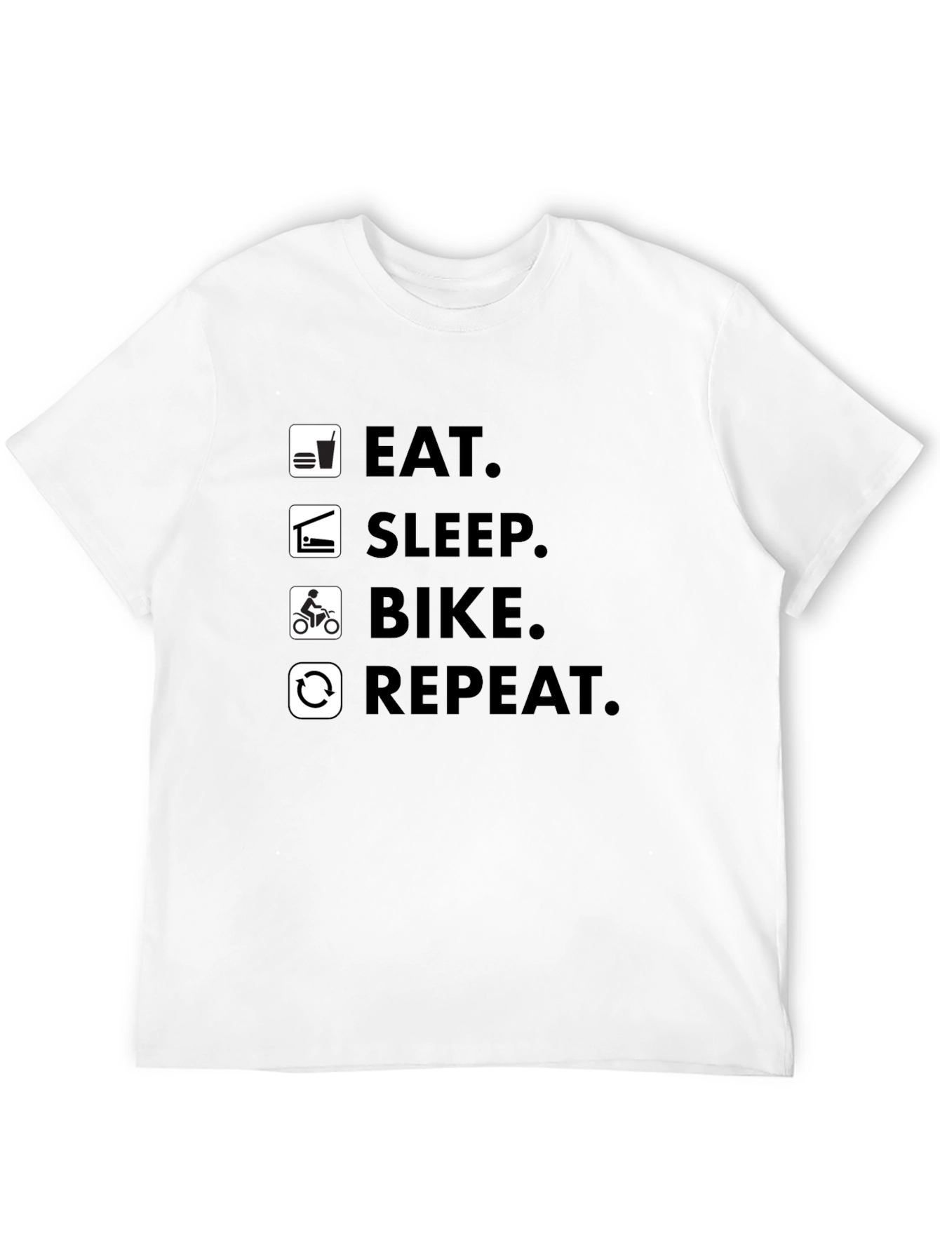 Eat Sleep Bike Repeat Black T-Shirt