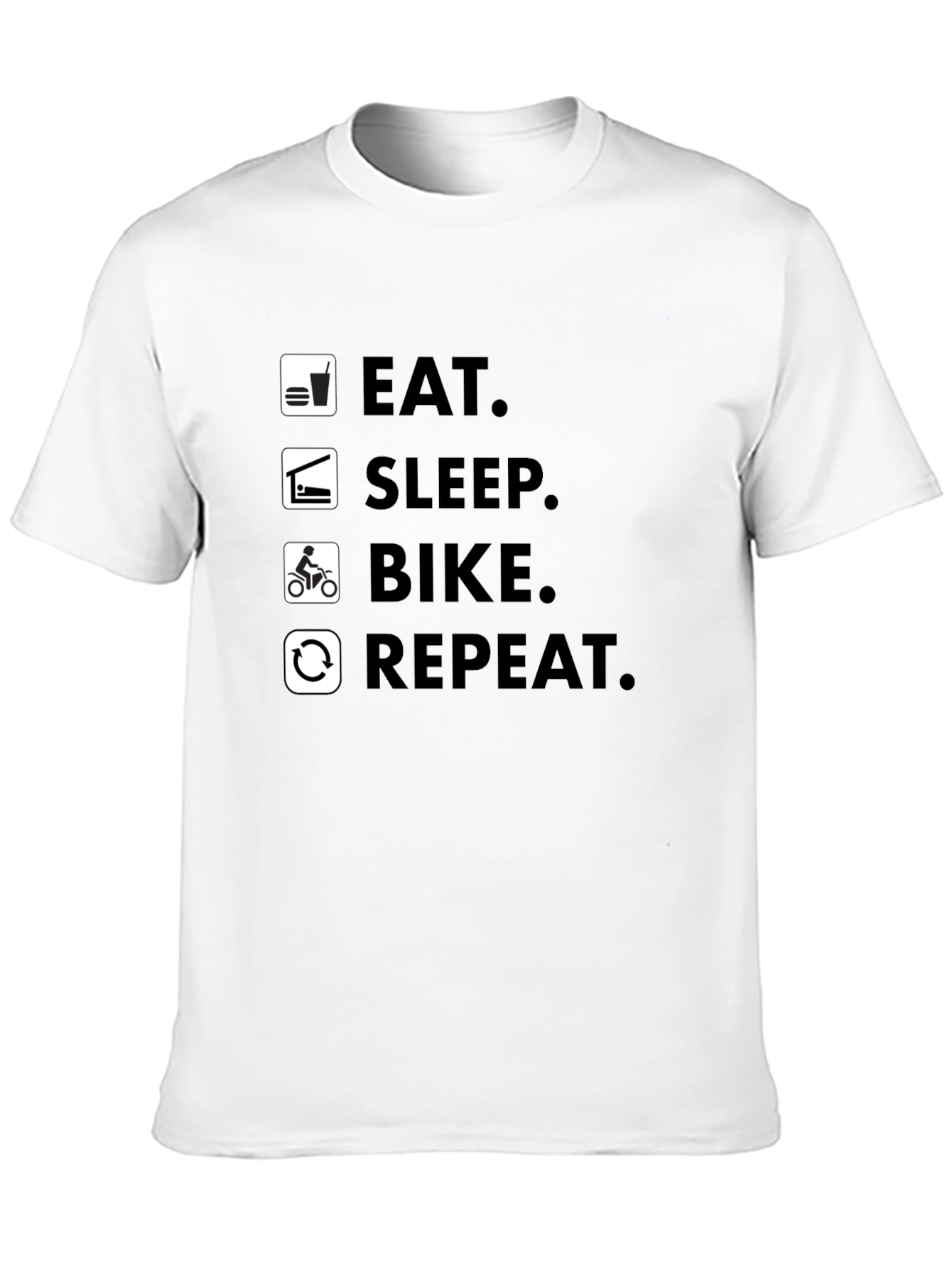 Eat Sleep Bike Repeat Black T-Shirt