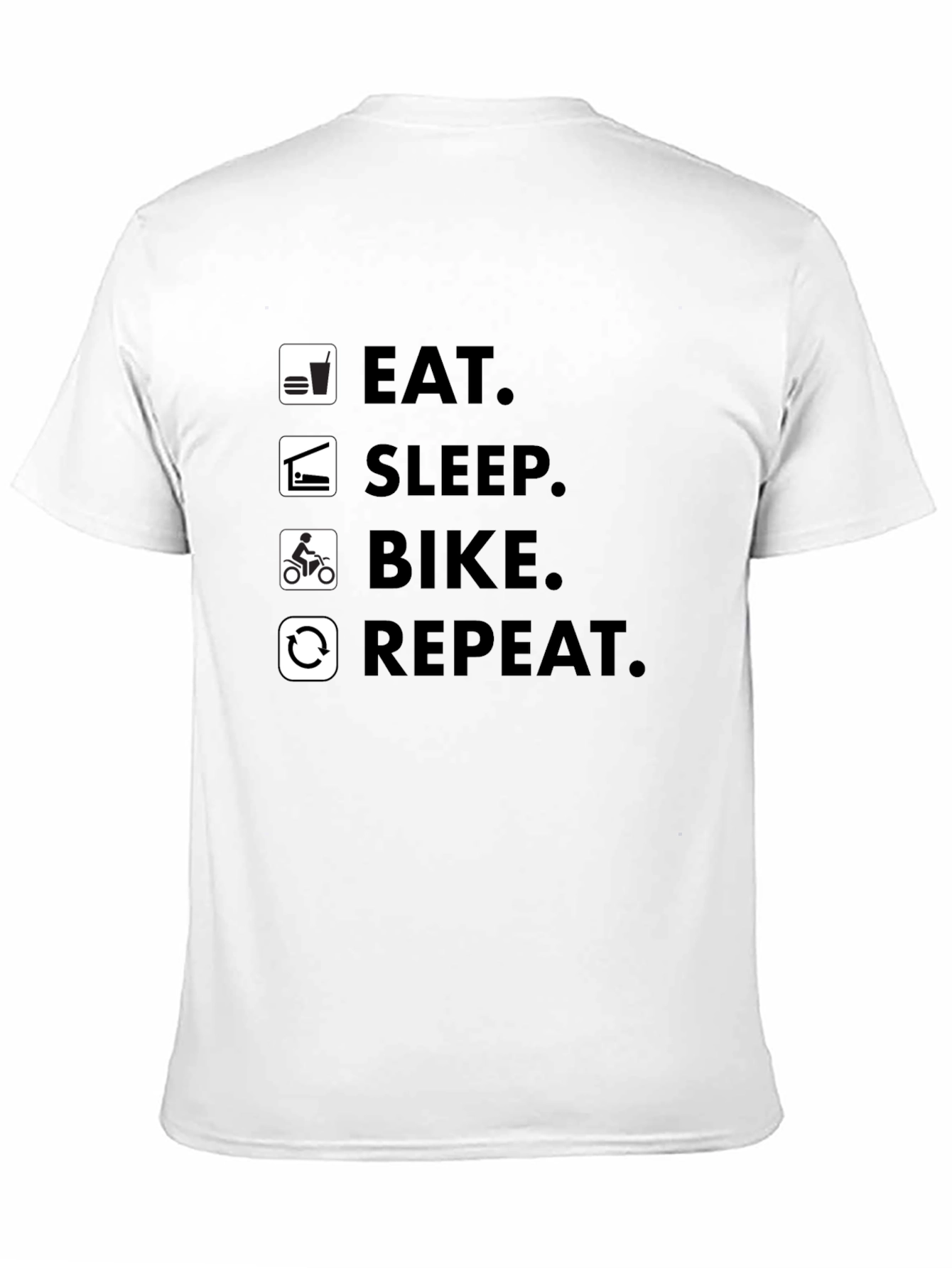 Eat Sleep Bike Repeat Black T-Shirt