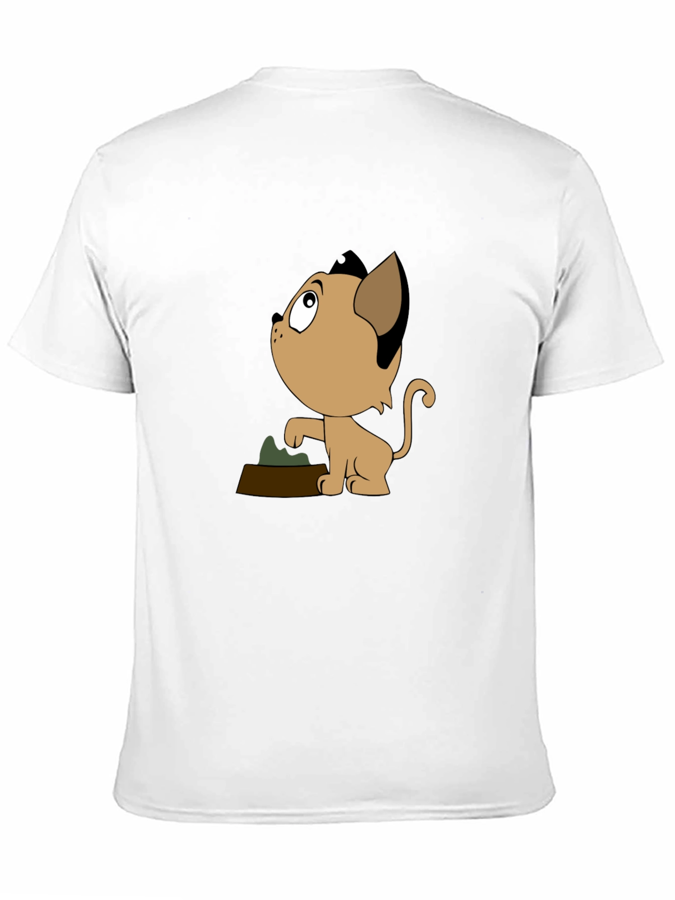 Cartoon Cat T-Shirt - Black Unique Design