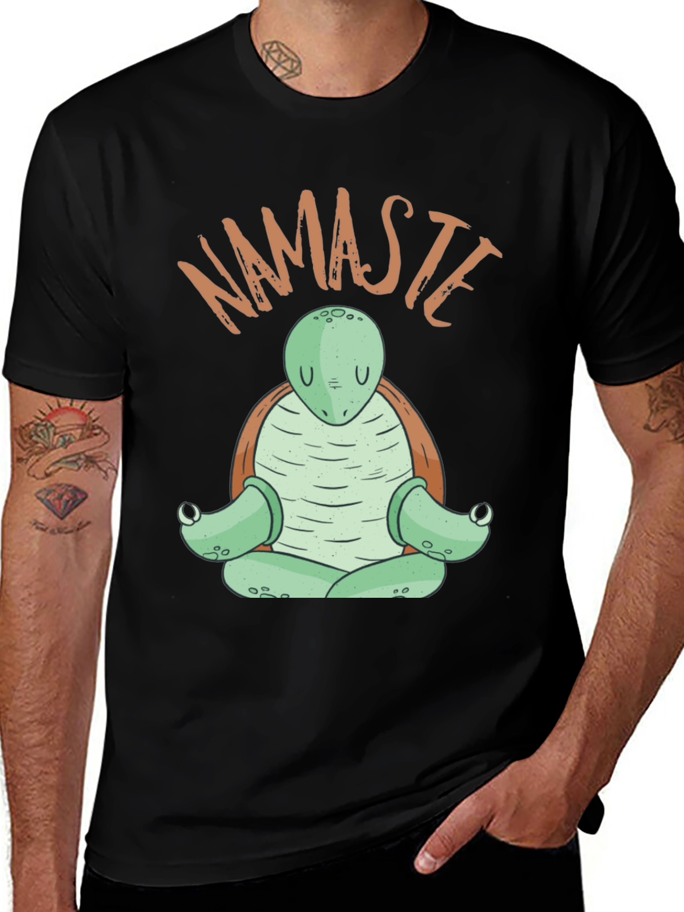 Namaste Turtle T-Shirt - Relaxed Yoga Design